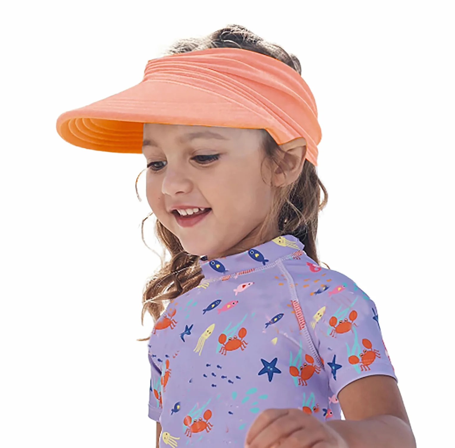 YAMEE Visera Solar para Niños y Niñas de 1 a 9 Años,Large Brim Visera de Playa para Niños Suave Transpirable,Gorra Deportiva de Verano con Protección UV,Gorra de Aire,para Vacaciones,Camping,Ciclismo