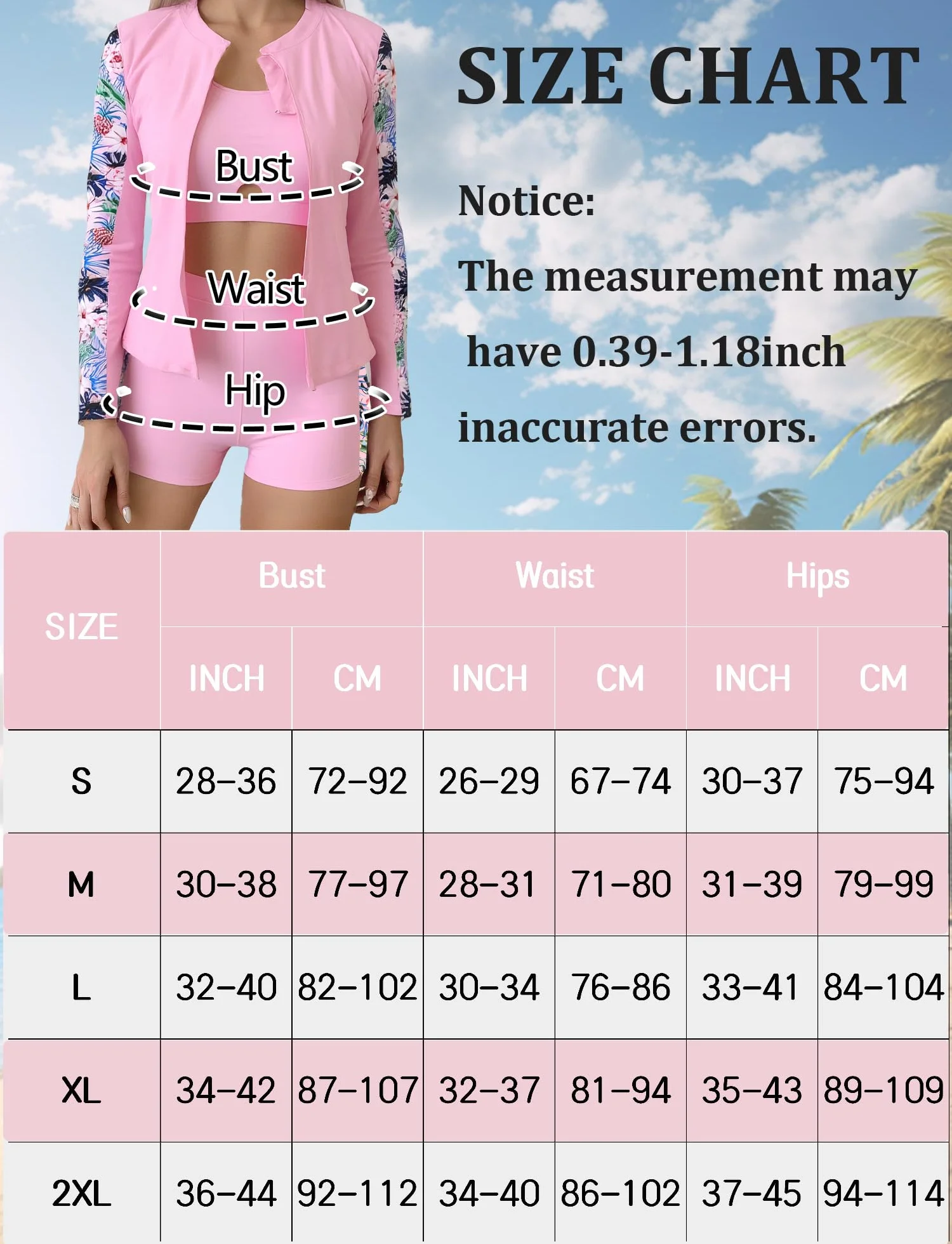 Rashguard - Conjunto de camiseta de surf para mujer, con tankini + pantalones cortos S-XXL