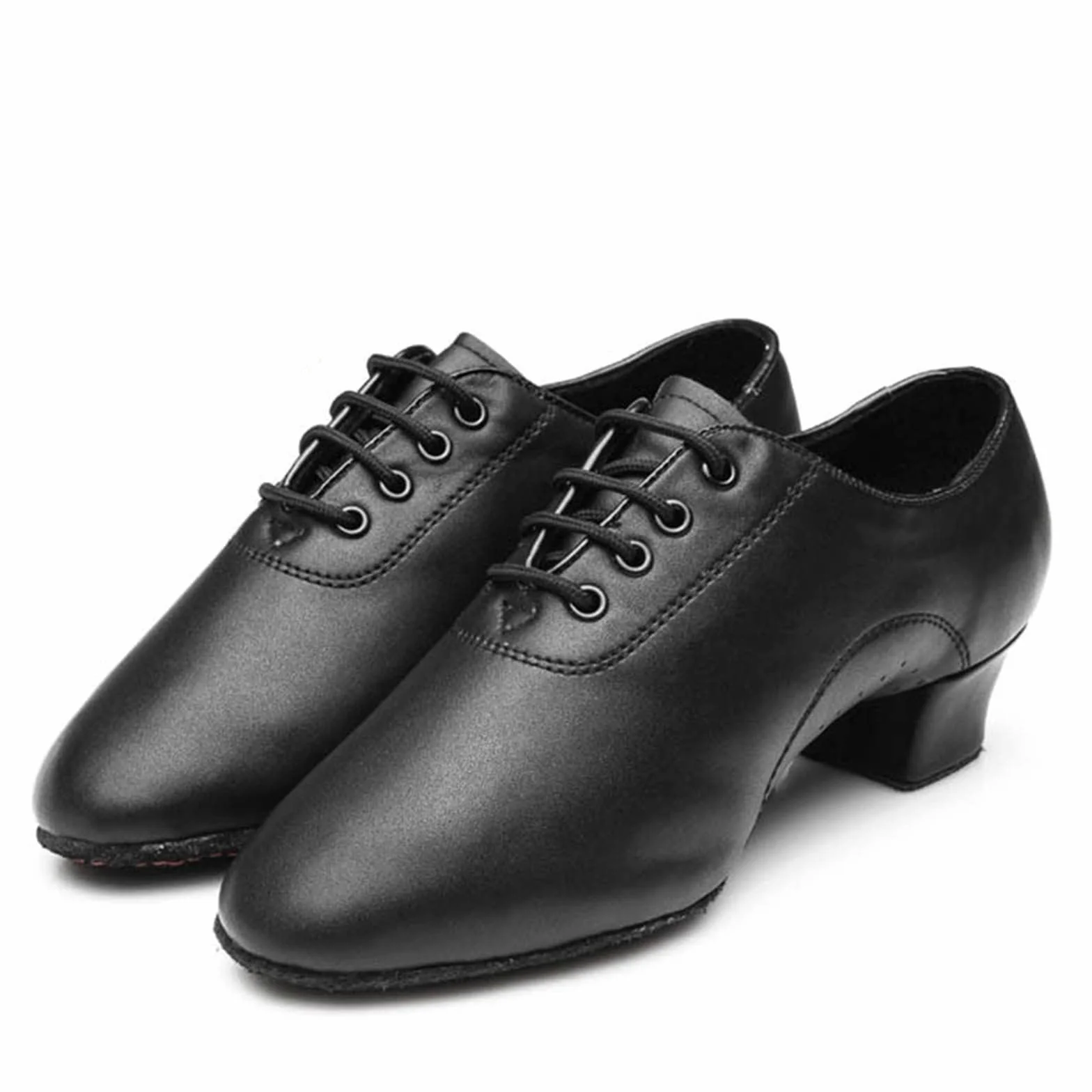 Zapatos Zapatos de baile modernos Salón de baile latino Zapatos de cuero de un solo color para cordones Niño 41