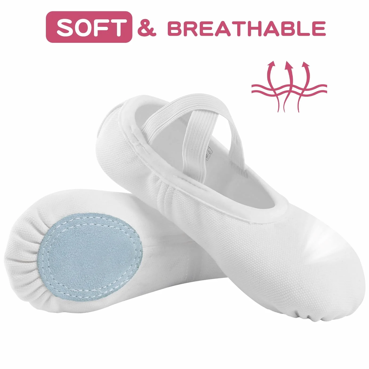 Zapatillas Ballet Mujer Elástica Zapatos Ballet Niña con Suela de Cuero Dividido
