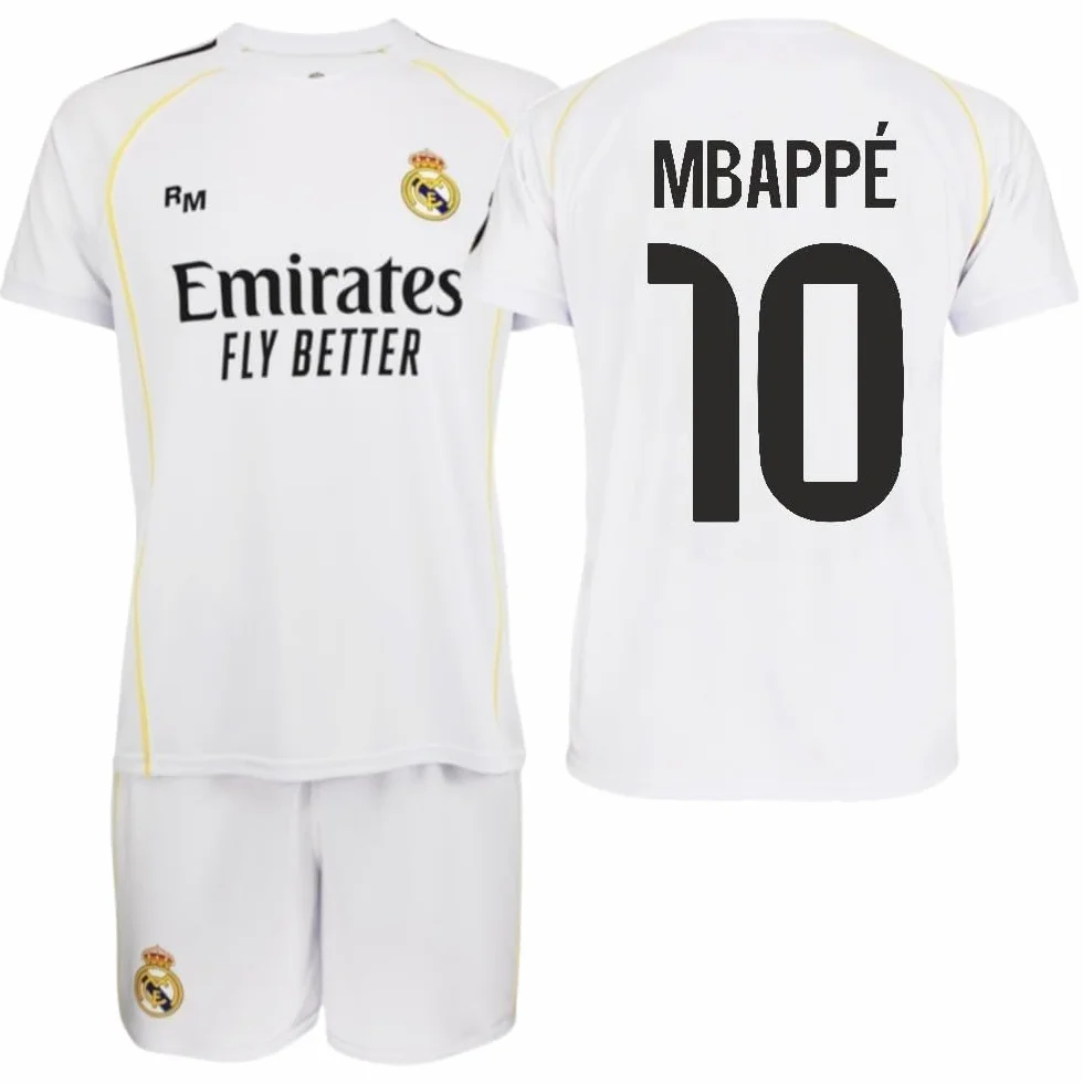 Real Madrid Conjunto Infantil 1a Equipación 25-26 Camisa Unisex niños