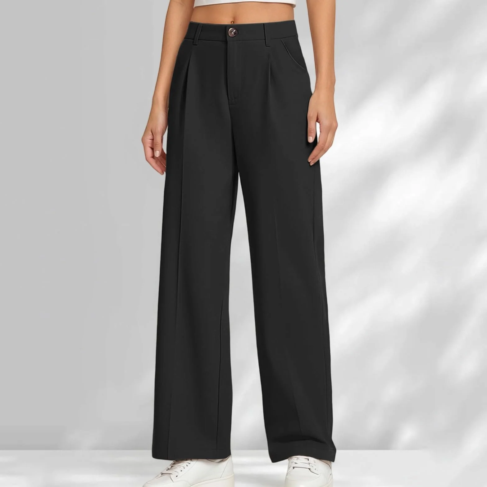 Generisch Pantalones de traje de niña Pantalones anchos para niñas Ropa Preppy Talla 5 14 años Ropa para niños