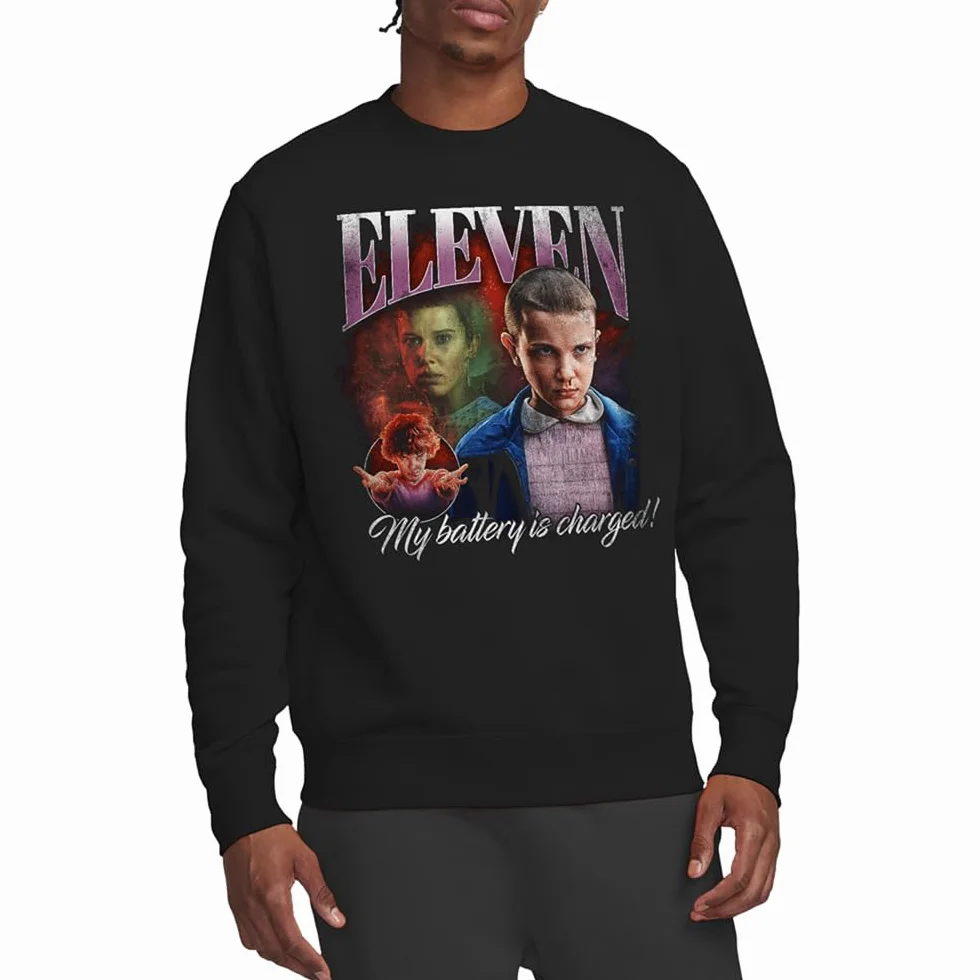 Stranger Things Stranger Things Eleven Homage Unisex Sweatshirt, Black Sudadera Unisex Adulto (Pack de 1)