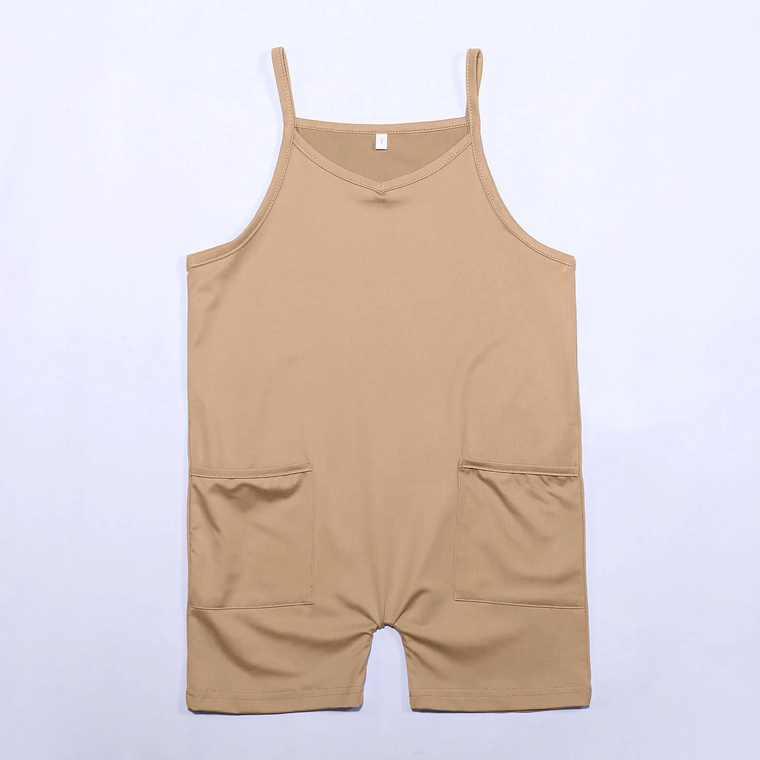 Generisch Ropa de trabajo de invierno casual pelele tirantes espaguetis pantalones cortos mono con bolsillos zapatillas 24 niños