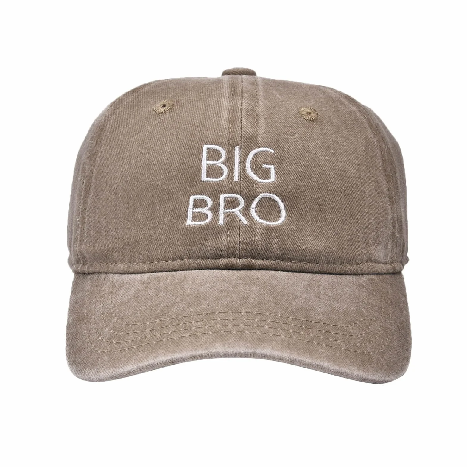 Gorra de béisbol para niños con bordado, gorro lavado oscuro con texto Big Bro, gorra ligera y transpirable para niños y niñas