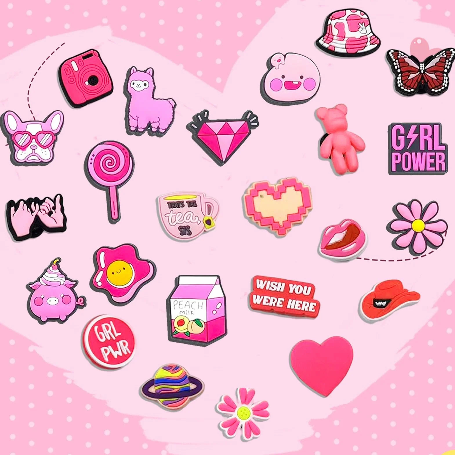 60 Piezas Pin Crocs, PVC Shoe Charms, Jibbitz Crocs, Accesorios Crocs, Pines para Zapatos de Crocs, Adornos de Zapatos, para Adultos, Niños y Niñas