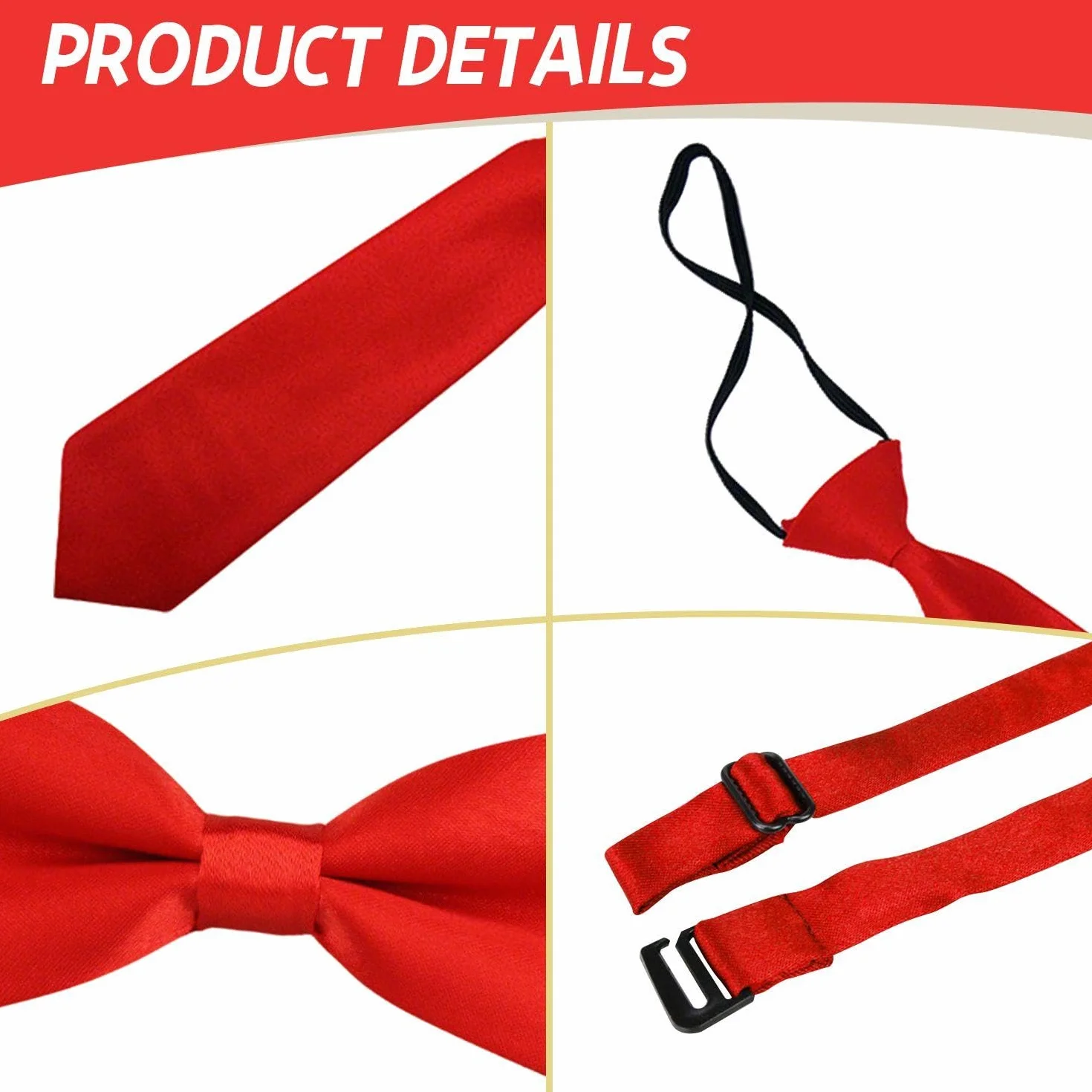 1 Tada De Lazo Para Niños, 1 Corbata, Moda Clásica, Corbata De Avión Rojo De Actuación, Camisa De Traje De Fiesta Accesorios Elees.