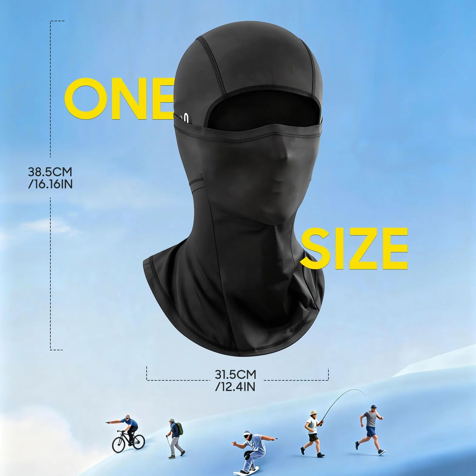 Pasamontañas Moto Verano Transpirable - Máscara Facial Ciclismo con Orificios para Gafas, Protección UV Antiviento para Senderismo Pesca
