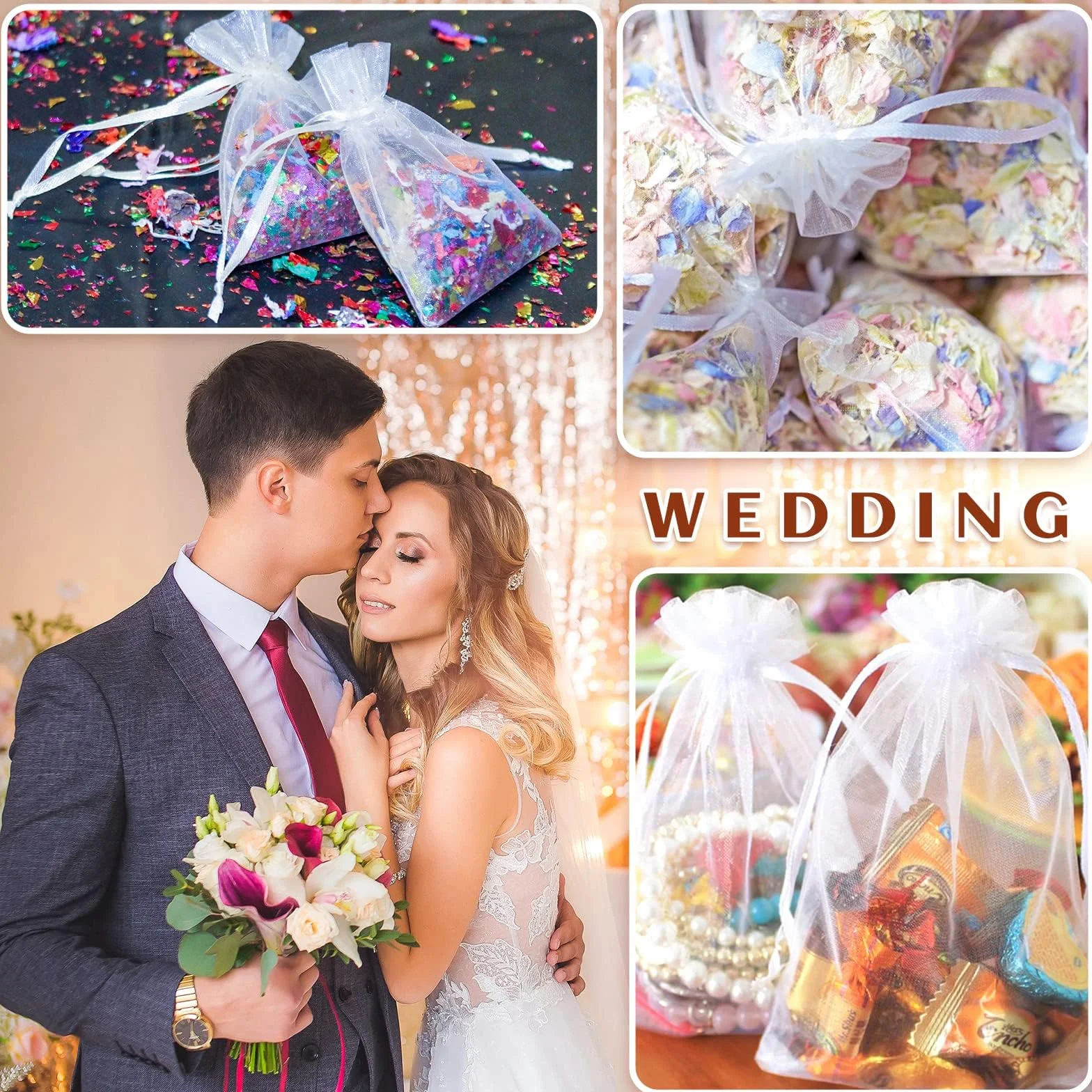 80PCS Bolsitas para Regalos, 7x9cm Bolsas de Organza Bolsas Regalo Pequeñas Organza de Lavanda Bolsas Pequeñas para Regalos Envoltura de Joyas con Cordón para Boda Favores Joyas y Dulces