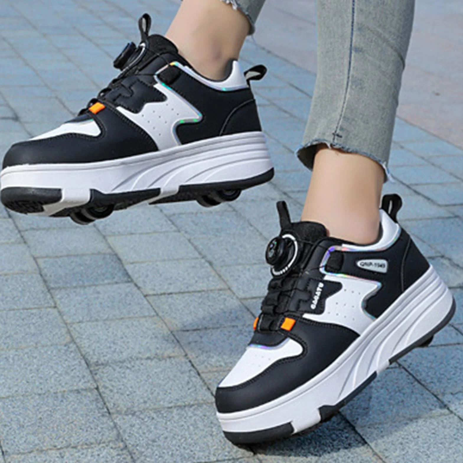 Zapatos con Ruedas Unisex NiñOs,Zapatillas Deportivas Skate RetráCtiles,Zapatillas con Ruedas NiñO,DiseñO Dos En Uno,Adecuado para Clubes,Fiestas De CumpleañOs