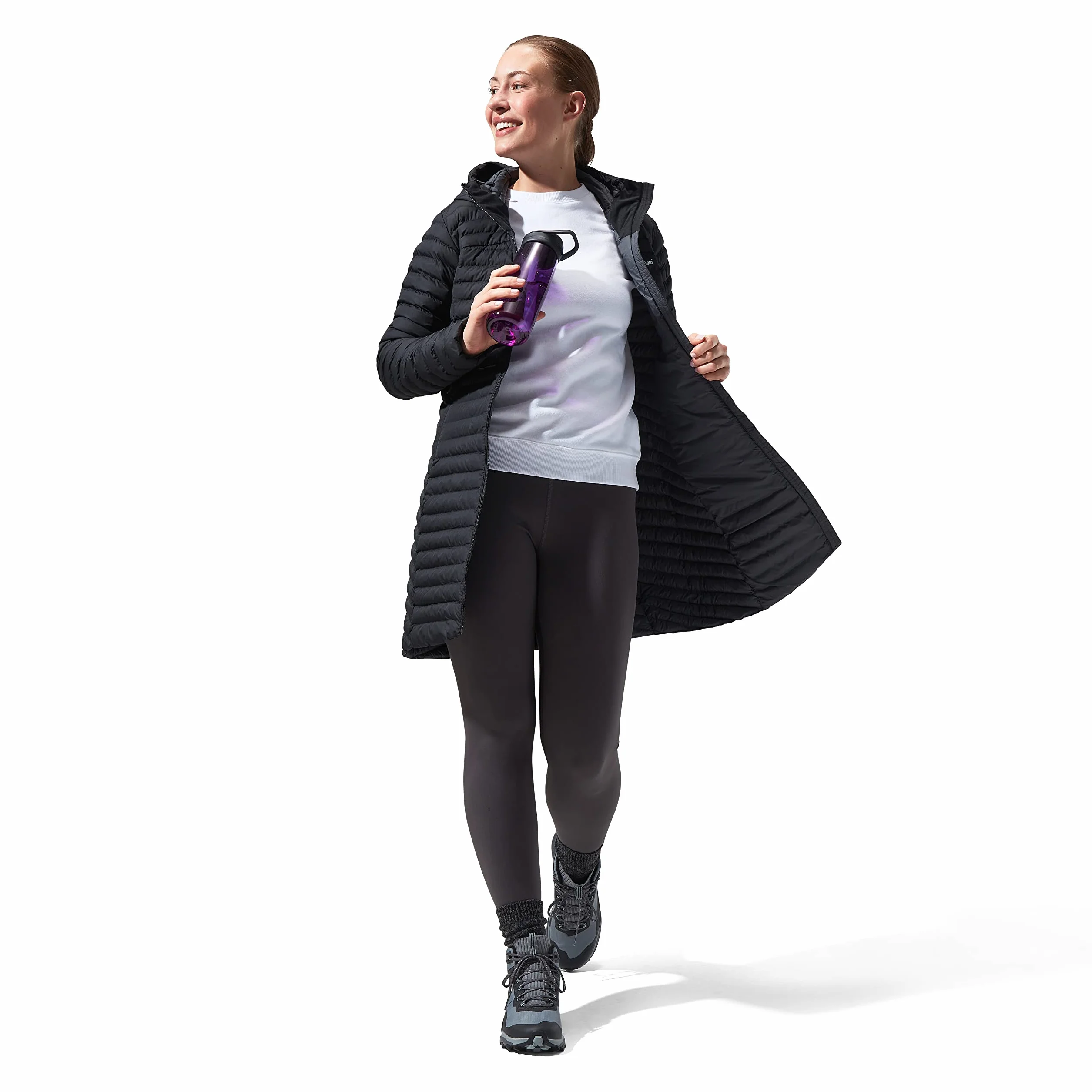 Berghaus Nula - Chaqueta Larga Con Microaislamiento, Diseño Duradero, Resistente Al Agua Chaqueta aislante Mujer (Pack de 1)