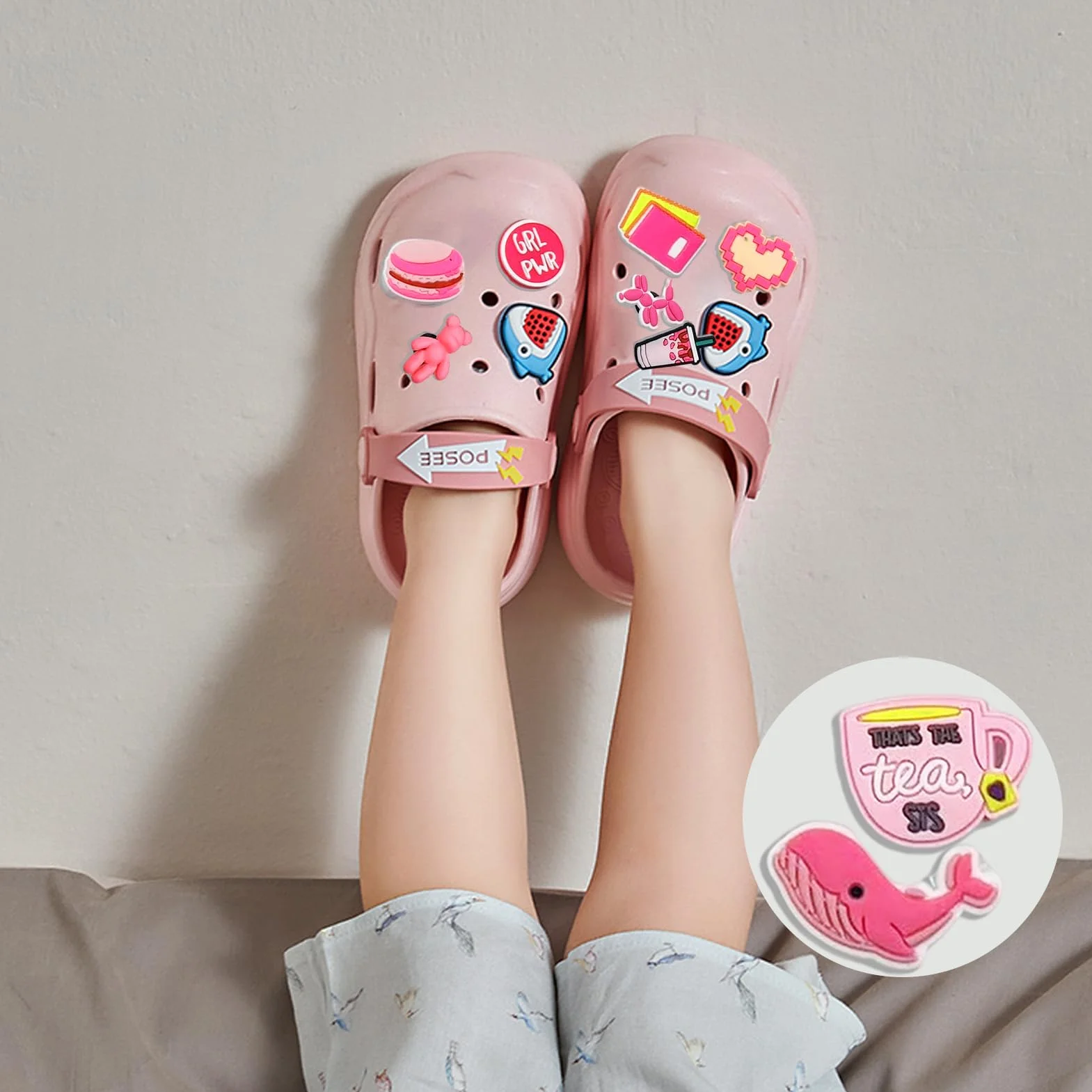 60 Piezas Pin Crocs, PVC Shoe Charms, Jibbitz Crocs, Accesorios Crocs, Pines para Zapatos de Crocs, Adornos de Zapatos, para Adultos, Niños y Niñas