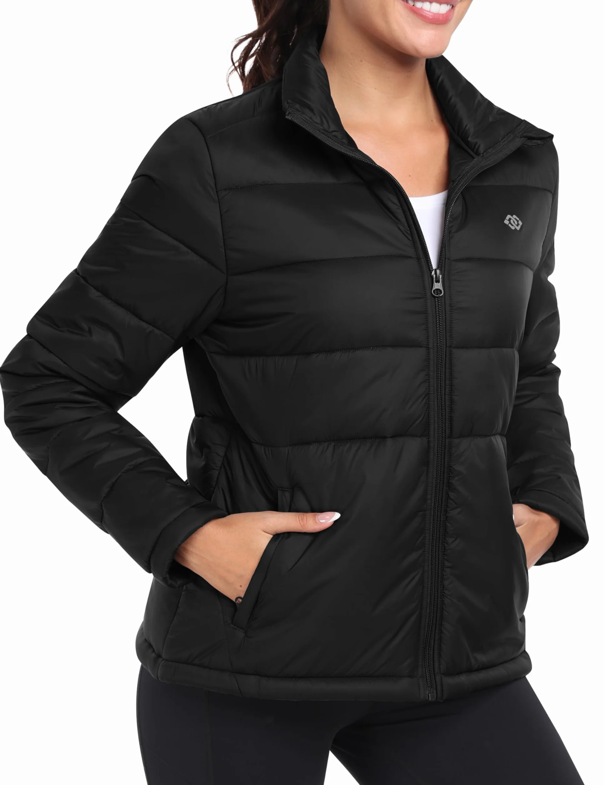 MoFiz Chaqueta de Pluma Ligero Mujer Chaqueta de Plumón Invierno Cálido Plumiferos Abrigo Antiviento con bolsillo
