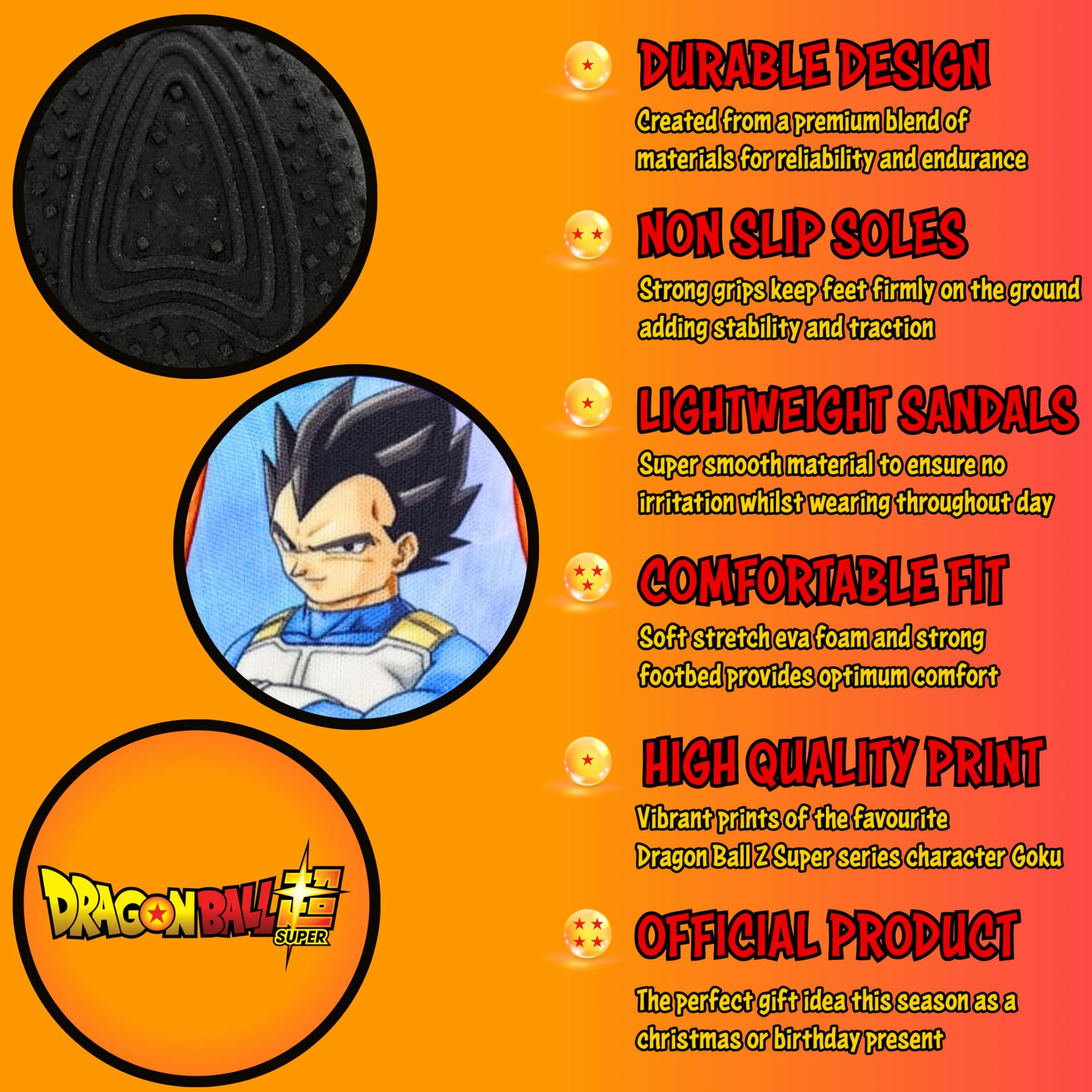 Dragon Ball Z Sandalias Zapatos Agua Niños Escarpines Antideslizantes Zapatos Acuáticos Aquashoes Goku