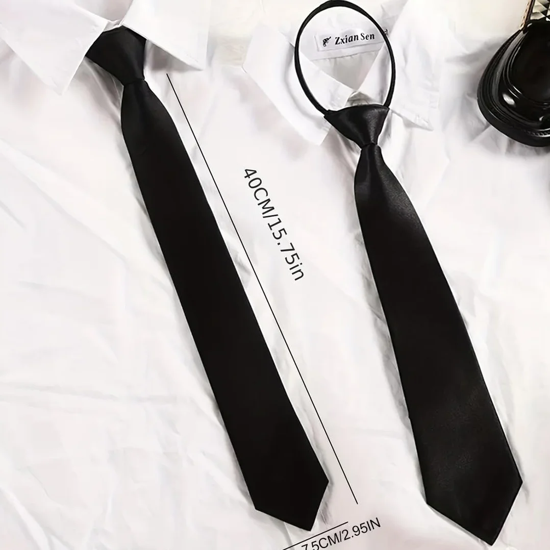 2 Piezas Corbatas Negras para Mujer, Corbata Ajustable, Corbata de Mujer, Corbata Negra, para Niñas, Graduación, Boda de Negocios