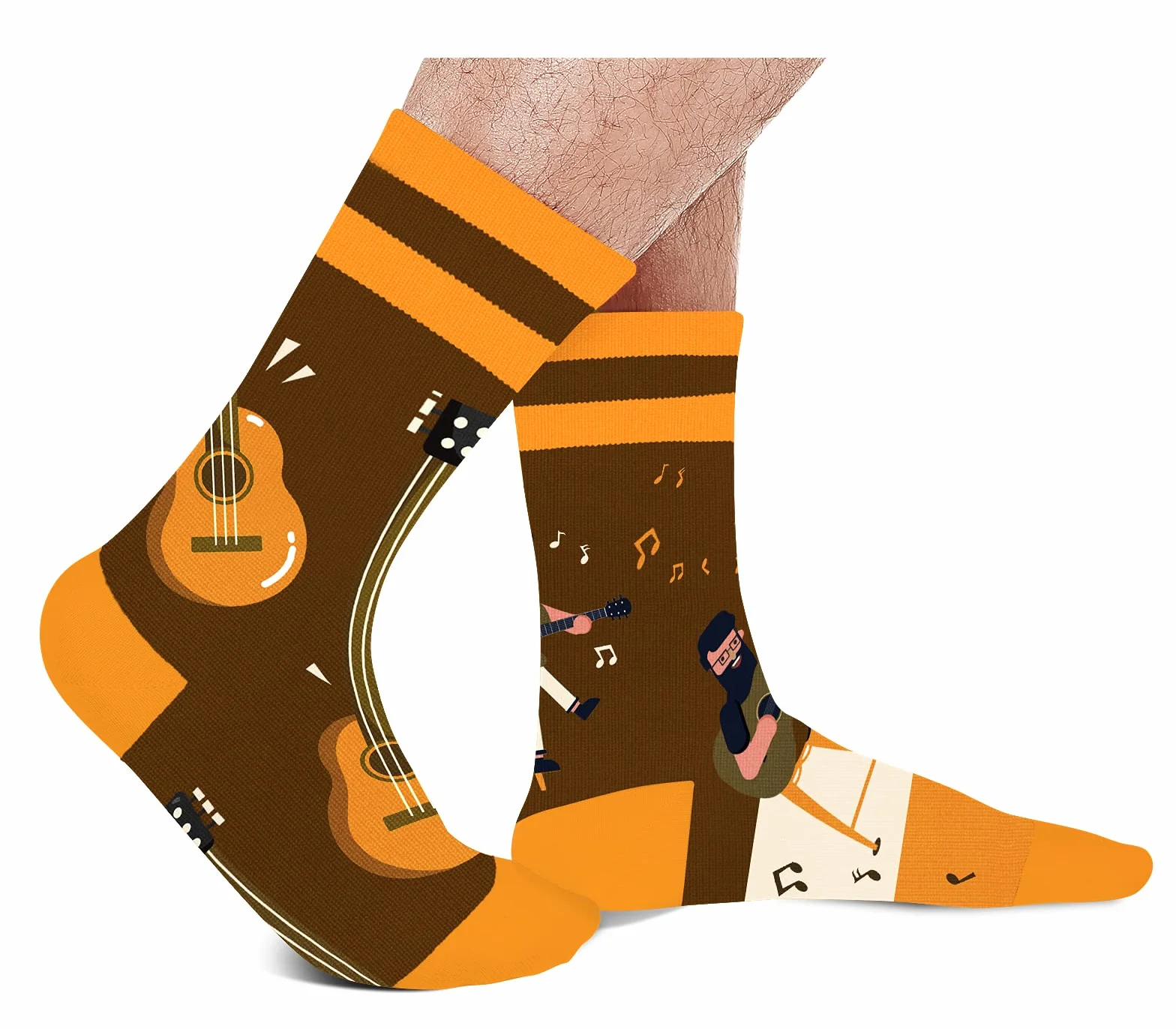 AGRIMONY Divertidos Calcetines de Guitarra para Hombre y Mujer-Regalos Originales para Navidad Cumpleaños