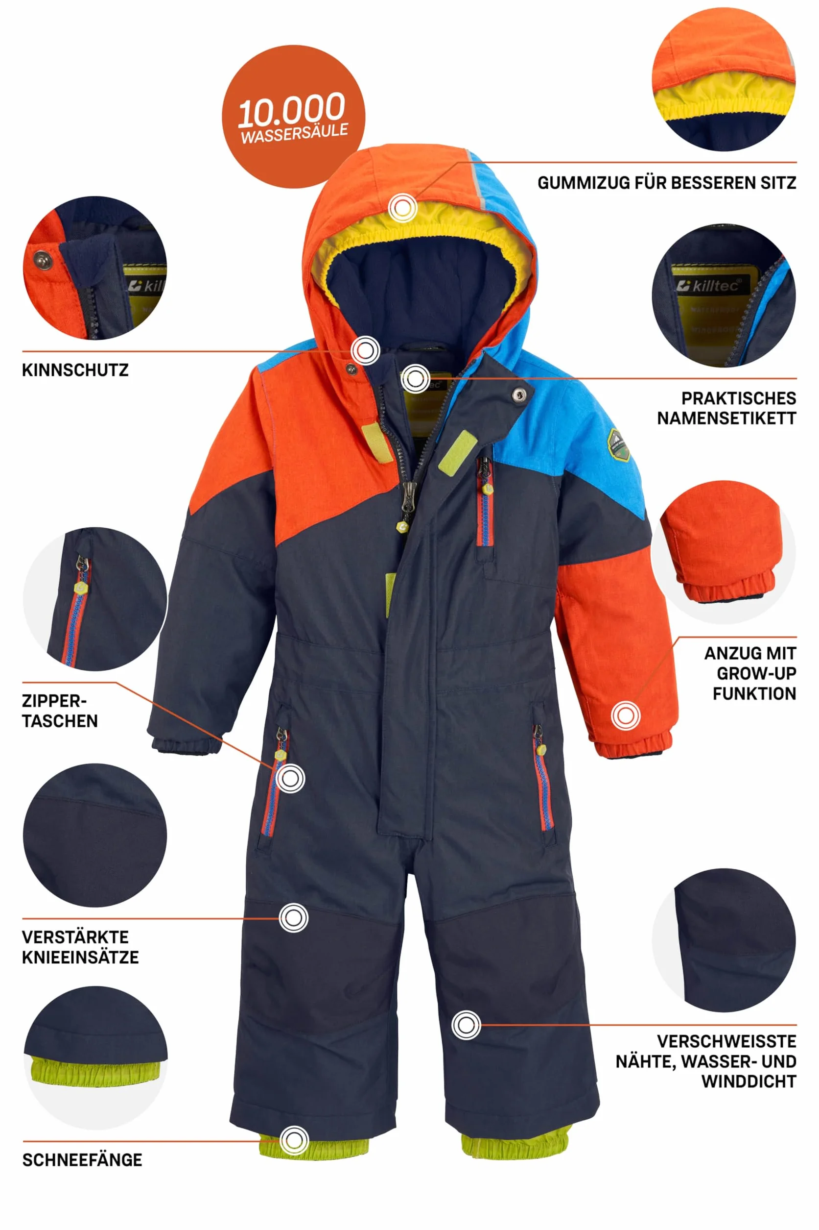 Killtec Kesley Mini Mono de esquí con capucha y faldón para la nieve Unisex niños