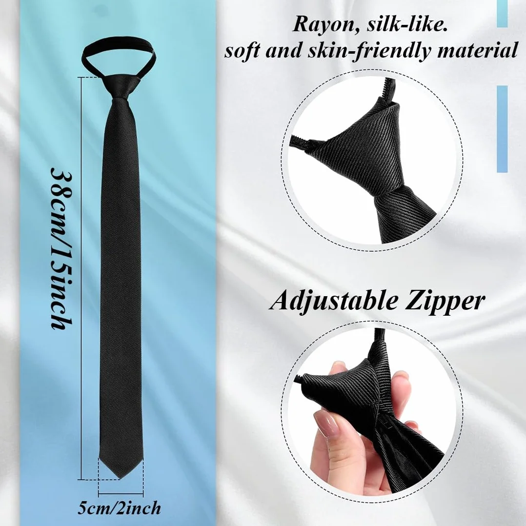 Corbata pre-atada de microfibra lisa y ajustable para niños, Ideal para ocasiones formales y escolares, Con hebilla de torre para mayor comodidad y estilo, 1pcs