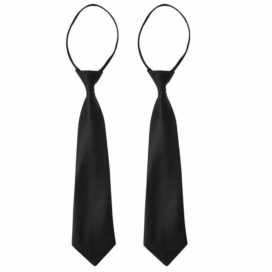 2 Piezas Corbatas Negras para Mujer, Corbata Ajustable, Corbata de Mujer, Corbata Negra, para Niñas, Graduación, Boda de Negocios