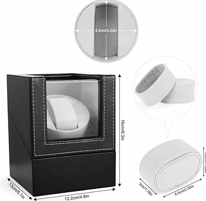 Olvy Caja giratoria para relojes automáticos, motor extremadamente silencioso