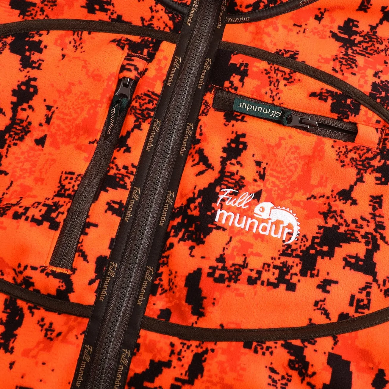 Chaqueta de Caza Naranja Blaze Camo Chaqueta Reversible Naranja para Hombre Cortavientos Impermeable