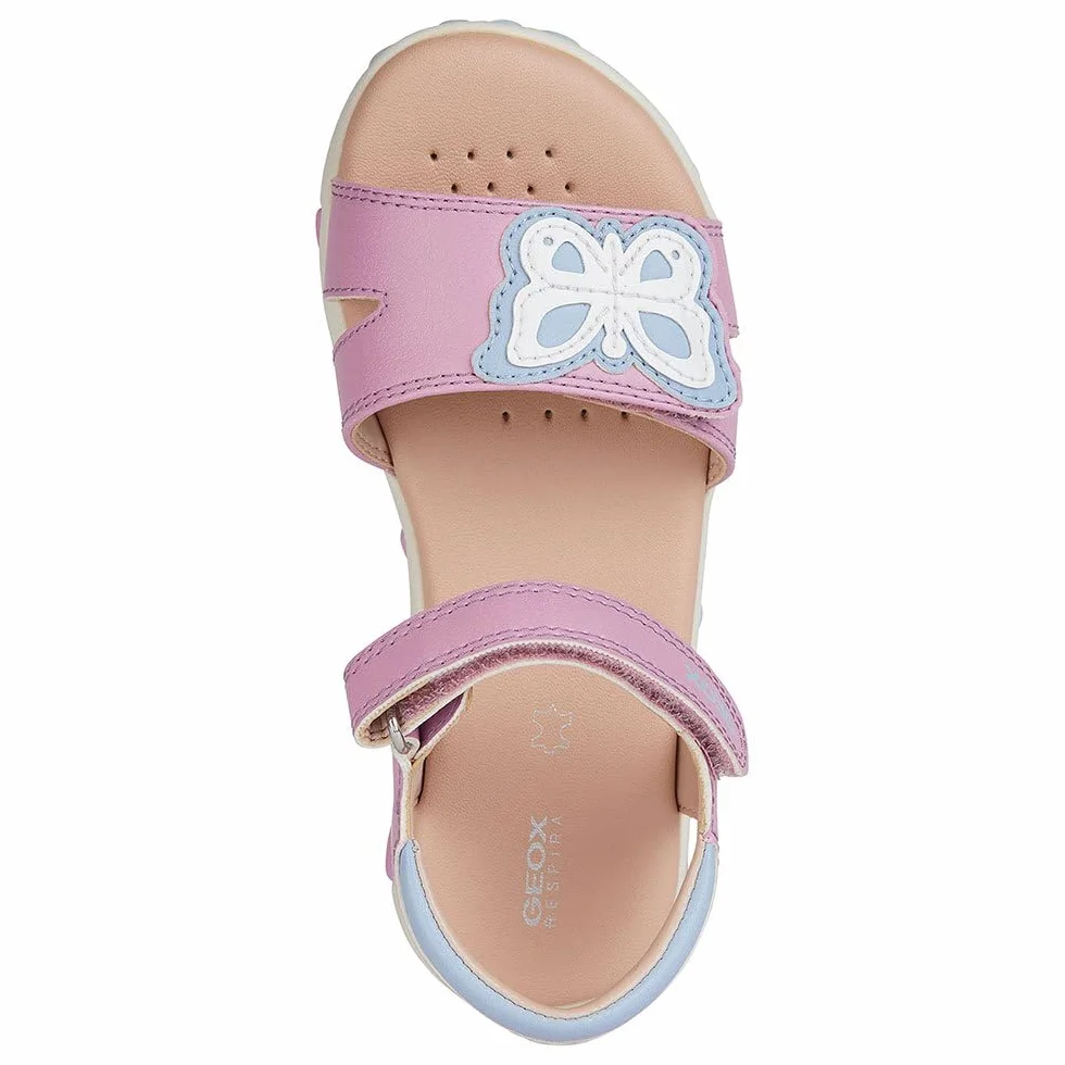 Geox J Sandal Haiti Girl, Sandalias con Punta Abierta Niñas