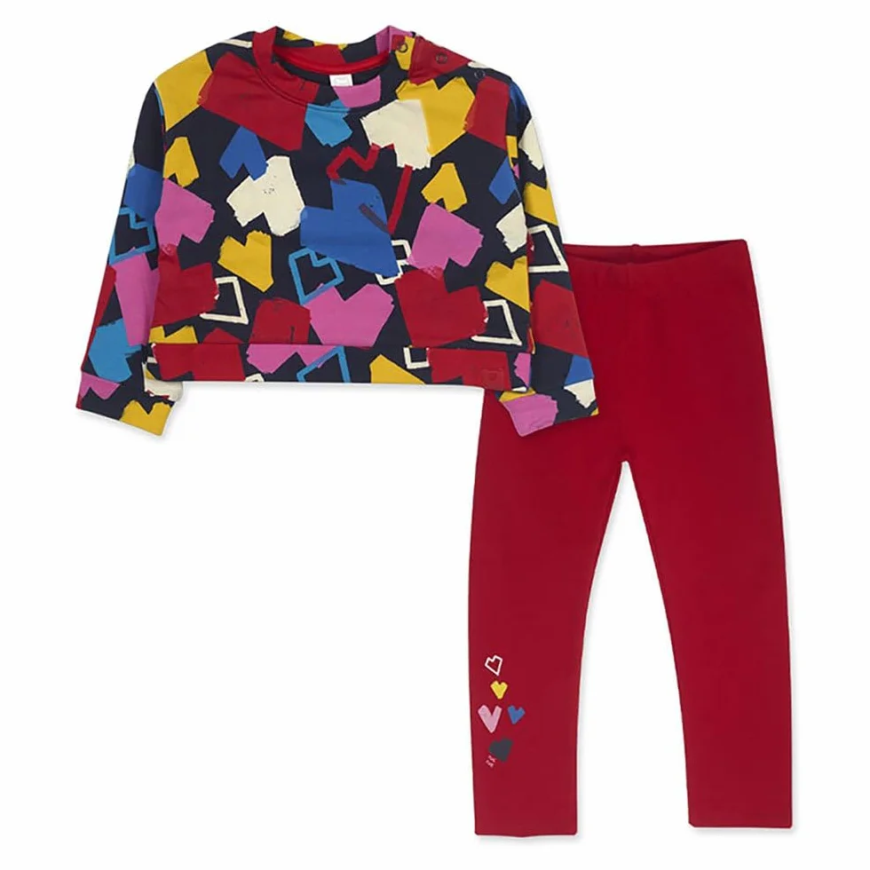 Tuc Tuc 11359663 Conjunto de dos piezas para niñas, Rojo, 9 meses/ 71 cm
