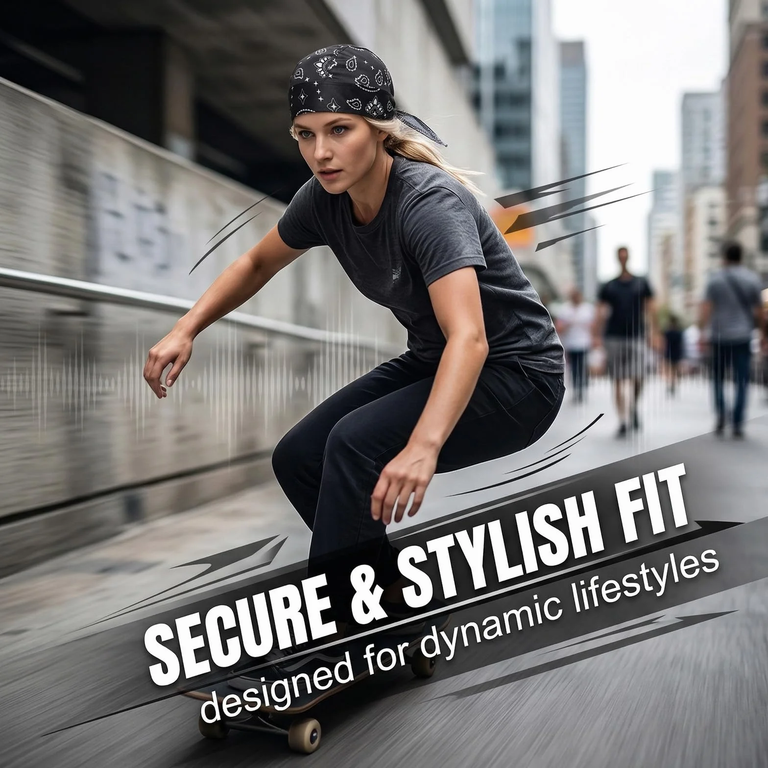 2 Piezas Bandana Cap Deporte, Pañuelo para Hombres & Mujeres, Protector Solar Verano, Durag Pirata Transpirable, Diadema Motero para Ciclismo Carrera & Exterior