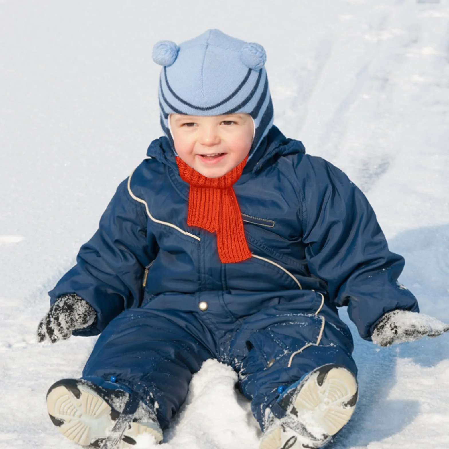 XIHIRCD 2 Bufanda para Niños, Bufandas de Punto Pequeñas Calentador Cuello Invierno Ropa de Invierno para Niños Pequeños, Niñas y Niños en Clima Frío (Jengibre, Naranja Brillante)