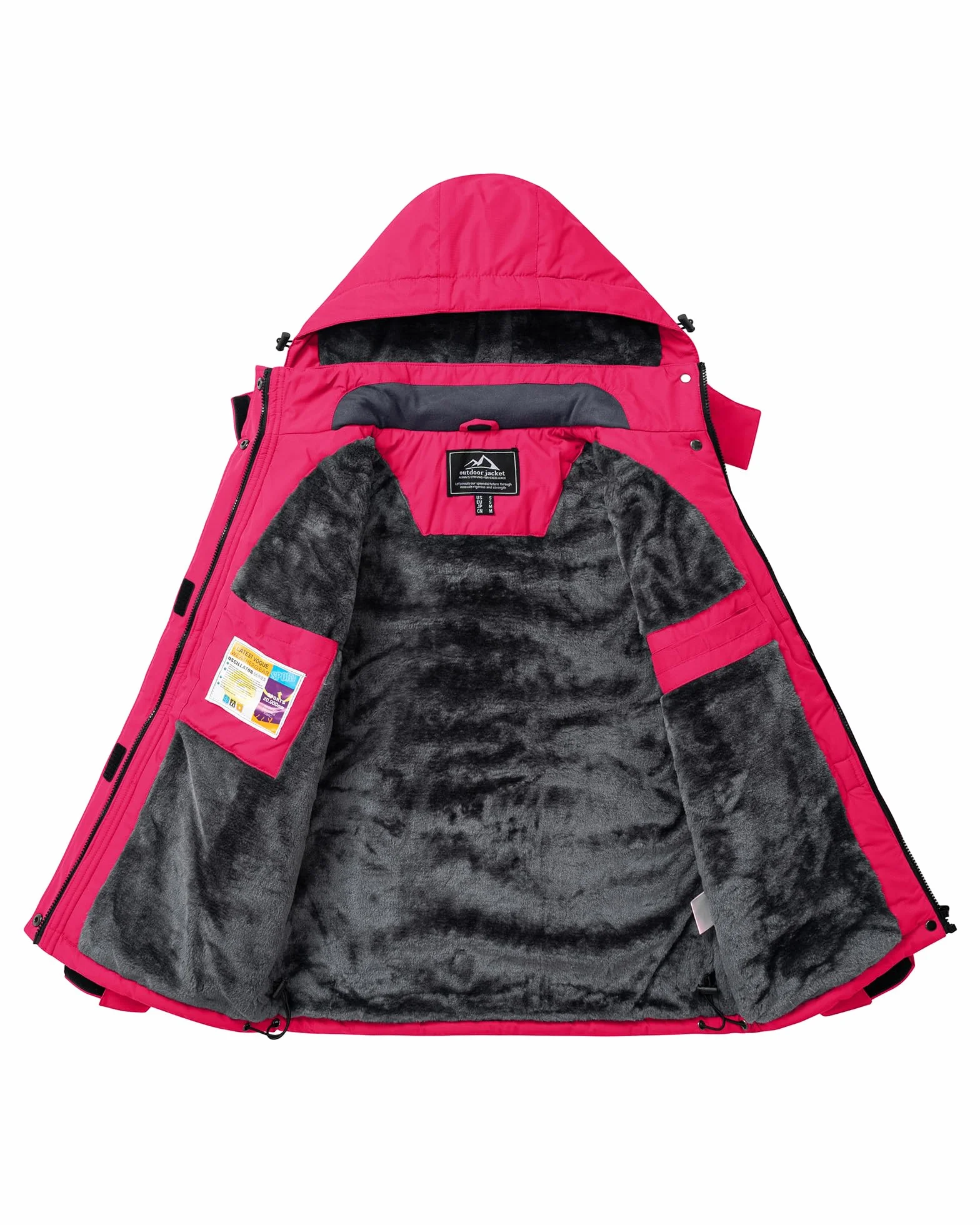 TACVASEN Chaqueta de Esquí para Mujer Chaqueta Impermeable para Senderismo al Aire Libre Chaquetas Polares de Invierno Softshell