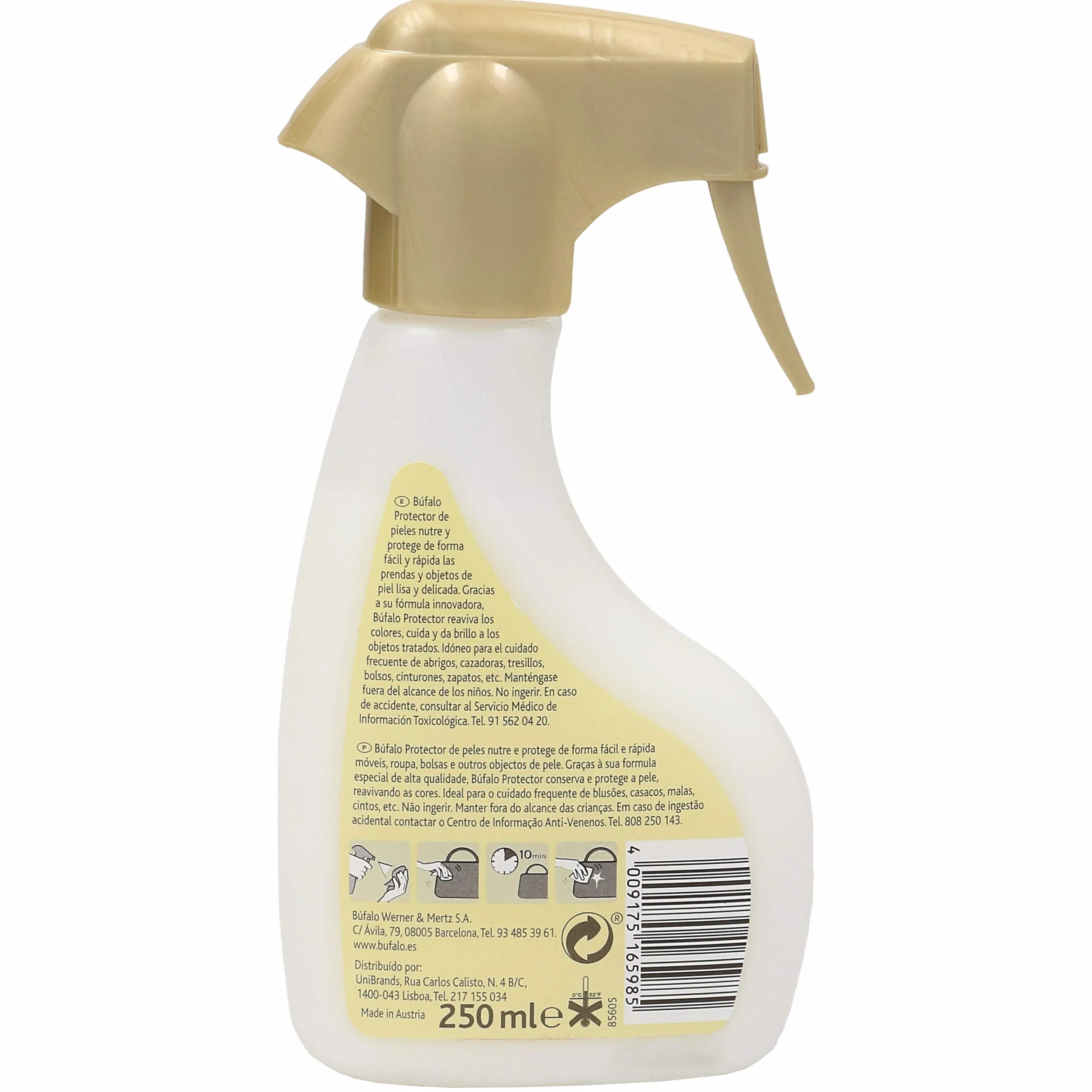 Búfalo Classic Spray Protector de Pieles, Grandes Superficies, Calzado y Bolsos, 250ml