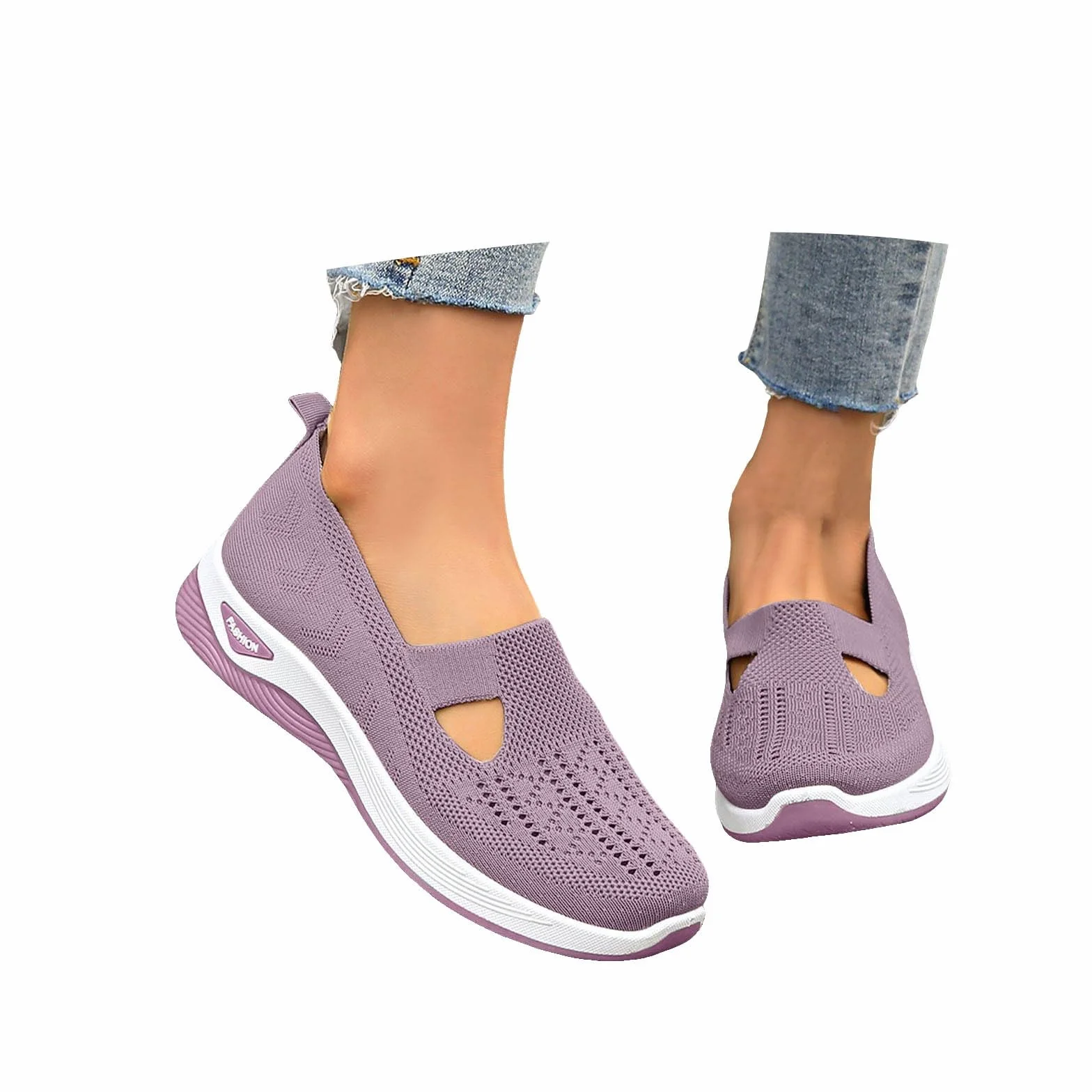 Zapatillas Ortopedicas Mujer Verano Zapatillas sin Cordones para Caminar Comodos y Ligeros Sandalias Malla Transpirables y Antideslizantes Zapatos Deportivas Entrenamiento
