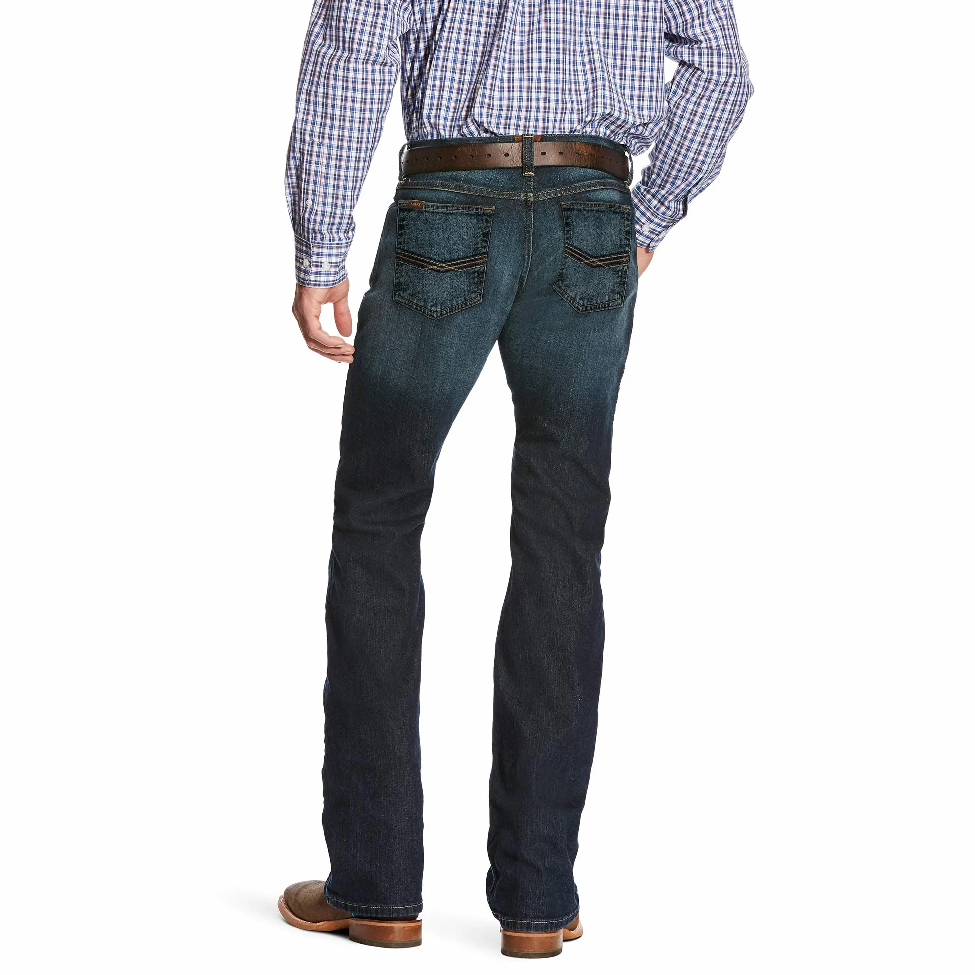 ARIAT M7 Rocker Stretch Coltrane - Pantalón de Mezclilla Apilable de Pierna Recta - Jeans Hombre