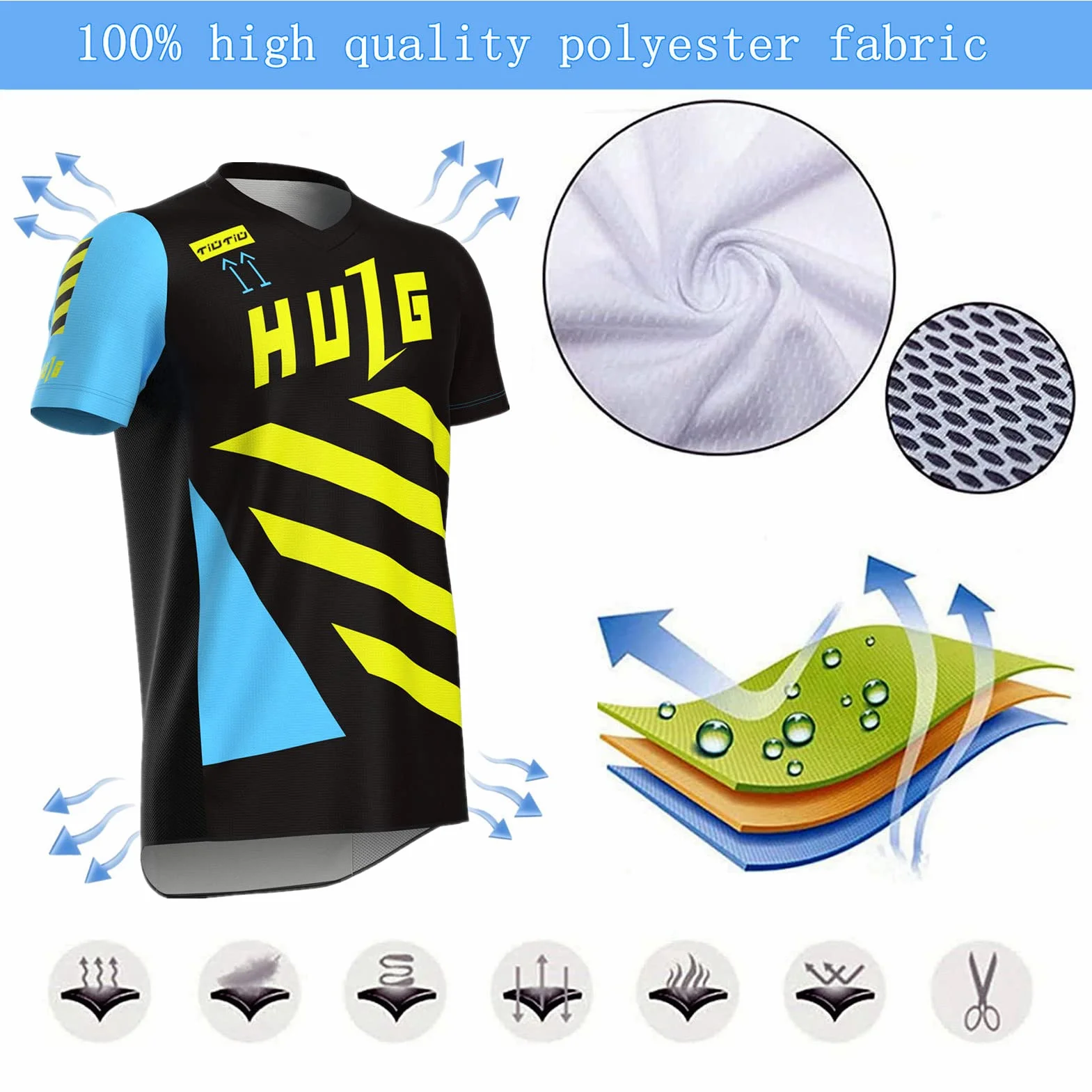 Camiseta De Manga Corta MTB para Hombre, Camiseta De Descenso, Ropa De Bicicleta para Hombre, Ropa De Ciclismo/Motocross, Camiseta De Bicicleta De Montaña MTB BMX