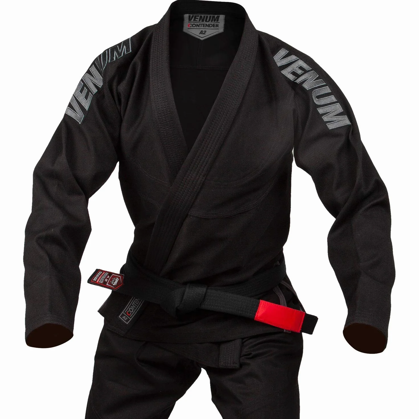 VENUM Contender EVO Kimono De Jiu Jitsu Brasileño/BJJ Gi, Unisex Adulto, Negro, A1.5