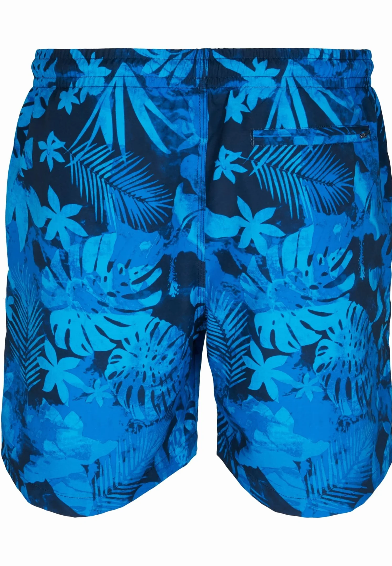 Urban Classics Pattern Palm Hombre Bañador Negro/Aceituna