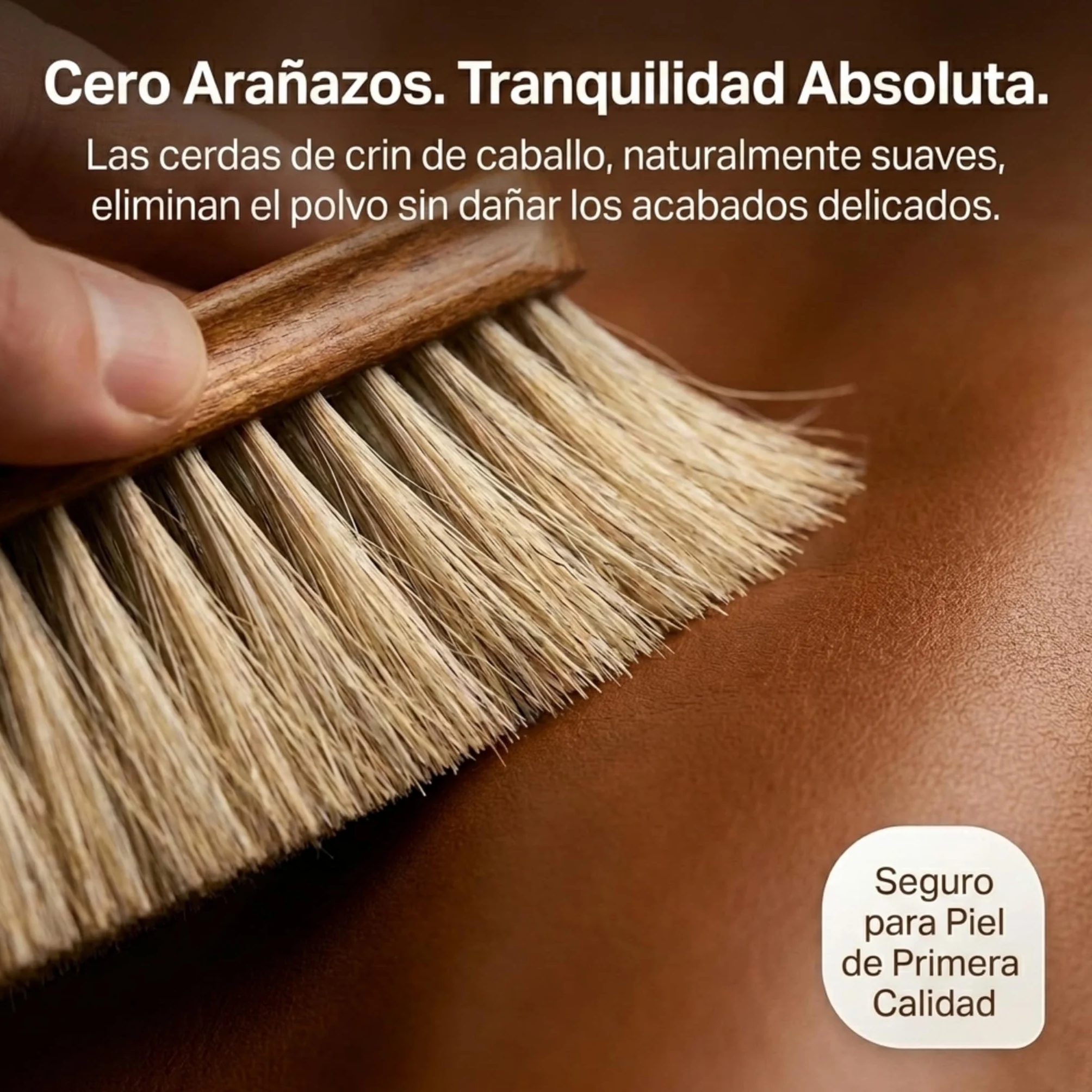 Kaps Cepillo para Zapatos, Cerda de Pelo Natural, Limpiar y Pulir (15cm)