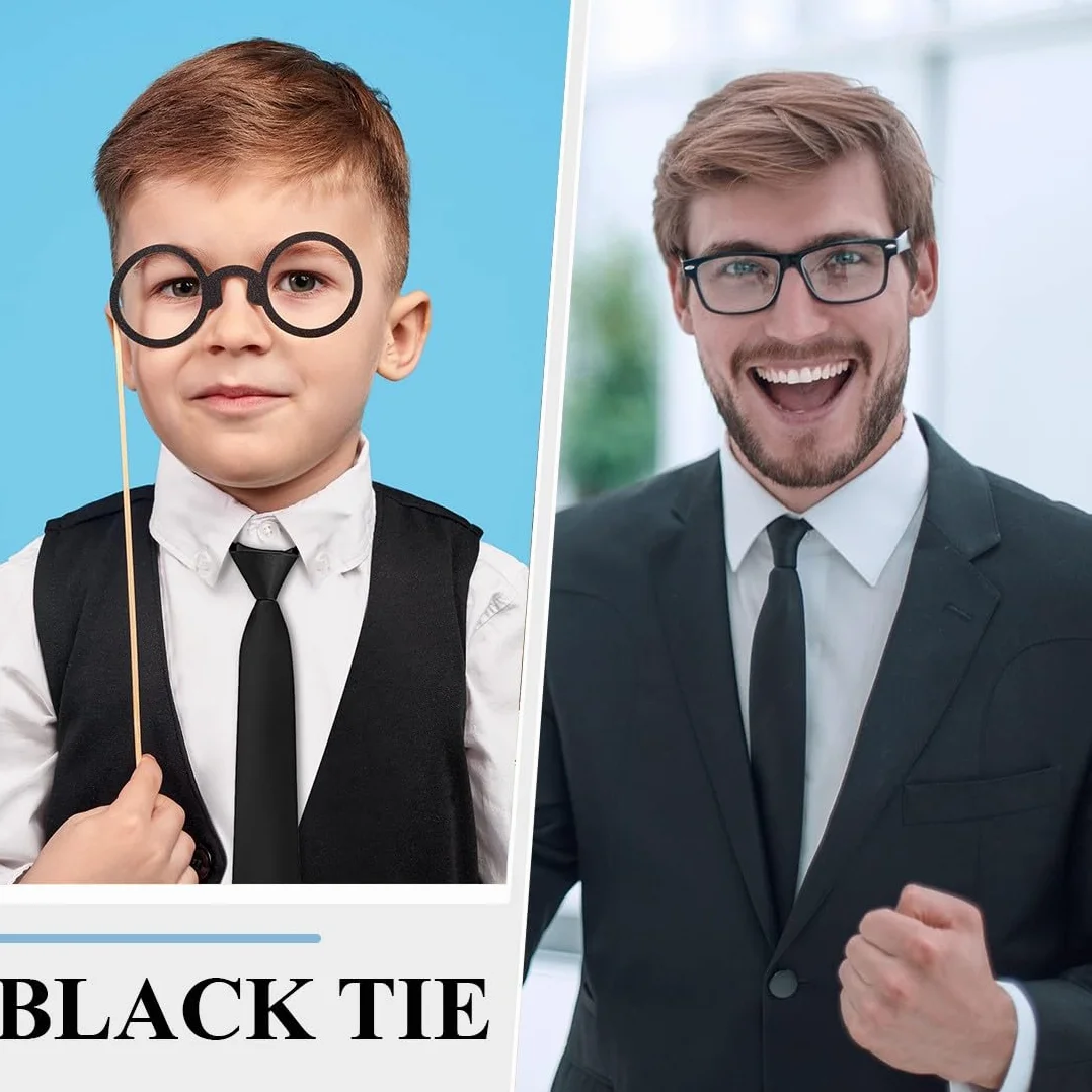 Corbata pre-atada de microfibra lisa y ajustable para niños, Ideal para ocasiones formales y escolares, Con hebilla de torre para mayor comodidad y estilo, 1pcs