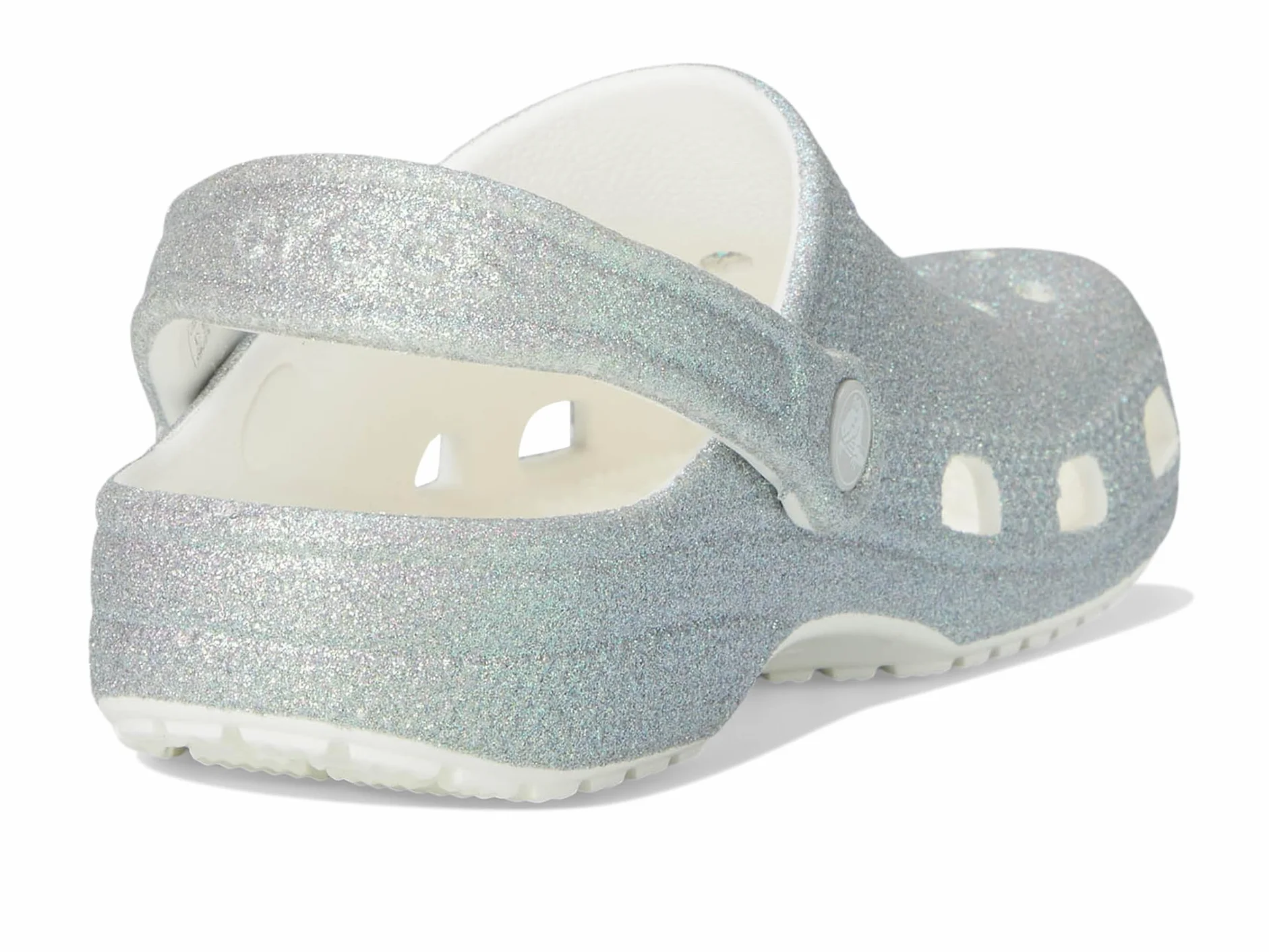 Crocs Classic Iridescent Glitter Cgk, Zuecos Unisex niños, Blanco, 34/35 EU