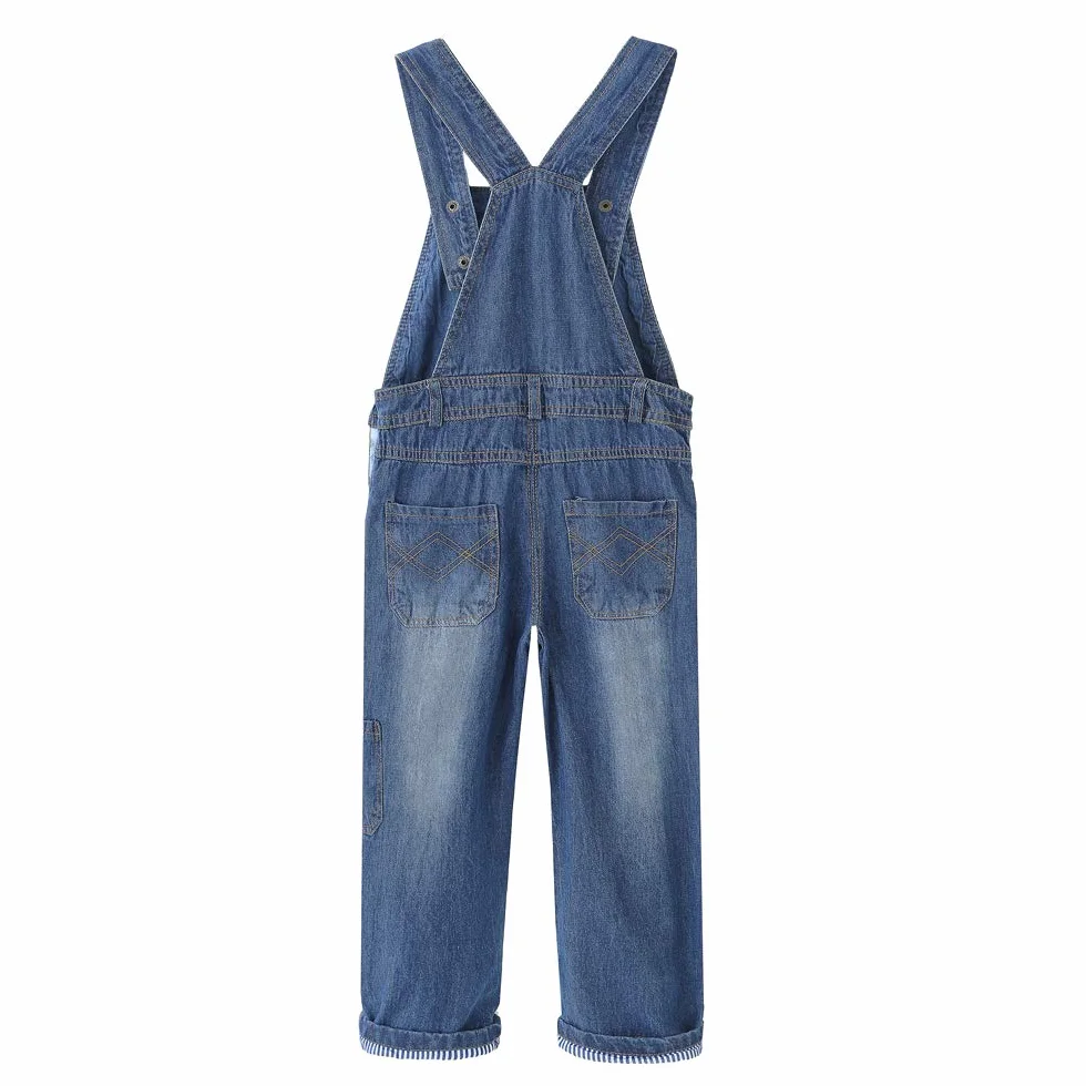 Grandwish Monos Azul Denim Peto Unisexo de Niños 10 años