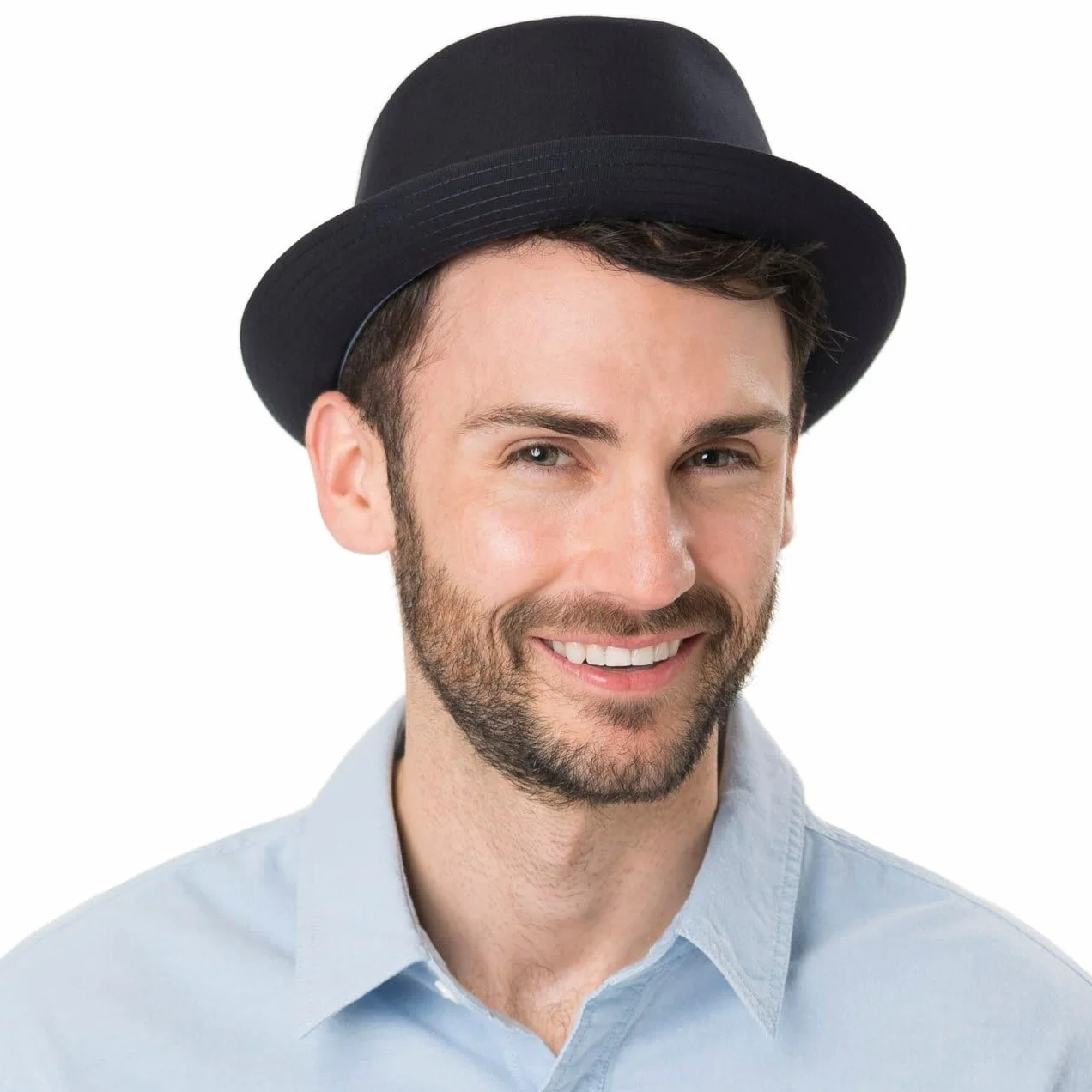 Stetson Athens Cotton Porkpie Sombrero Mujer/Hombre - Sombrero de Tela de algodón - Pork Pie Fabricado en Italia - Invierno/Verano - con Forro Interior -