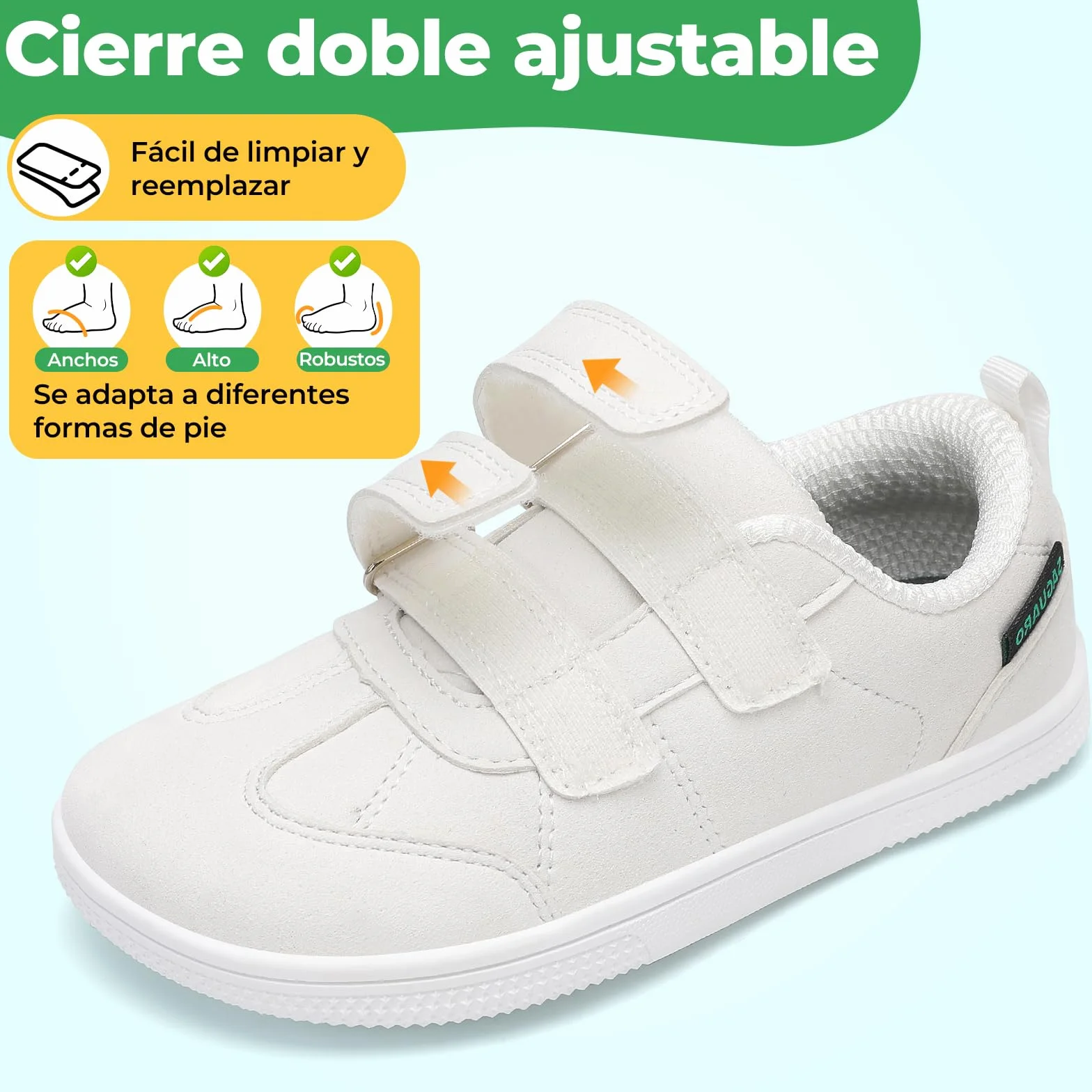 Saguaro Zapatillas Barefoot Casuales para niños con Cierre de Gancho y Bucle, para el día a día y el Colegio, Gr.25-35