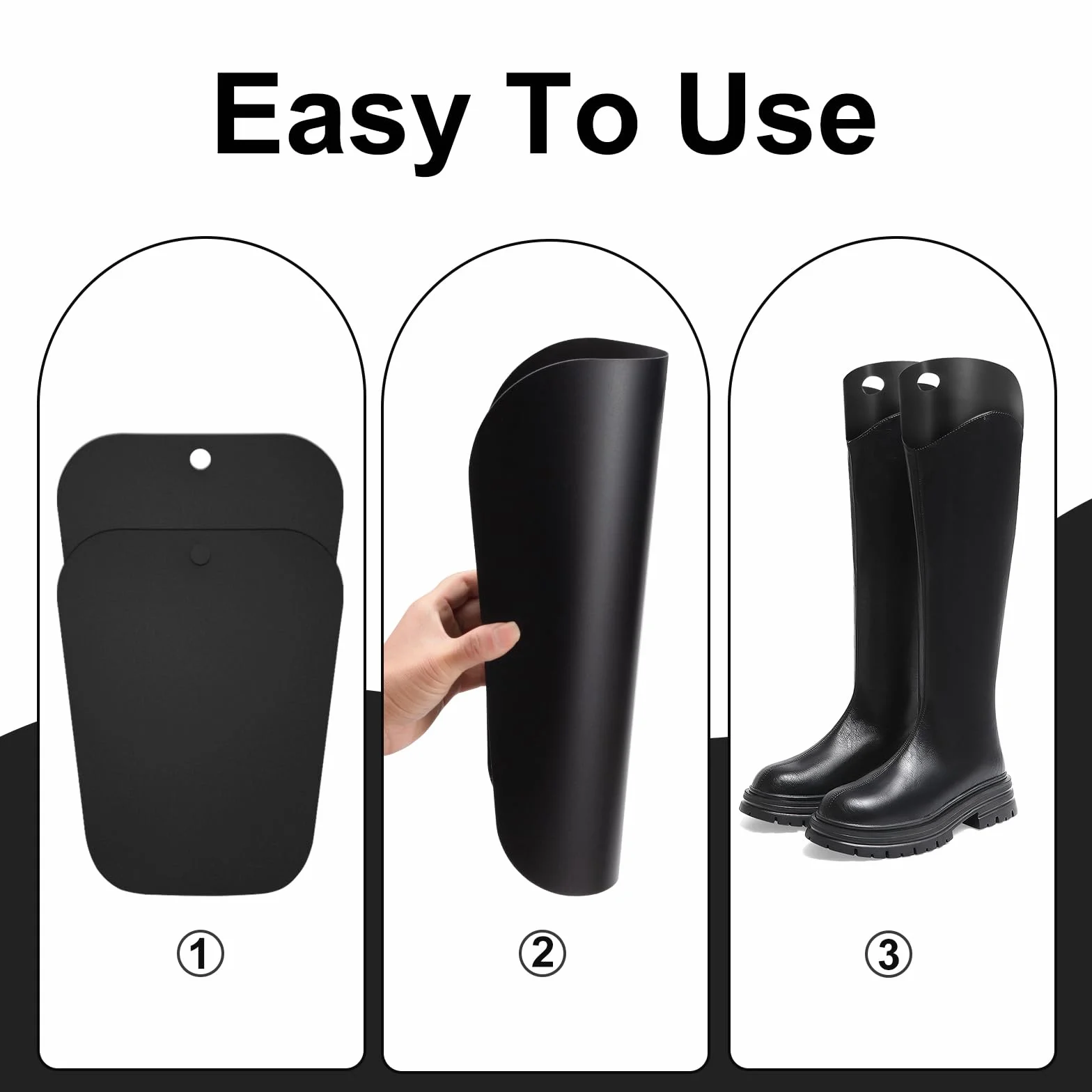 Insertos de Formas de Botas 10 Hojas Soporte de Bota Alta Reutilizable Plástico Hormas de Botas Altas de Botas Inserta para Mujeres y Hombres