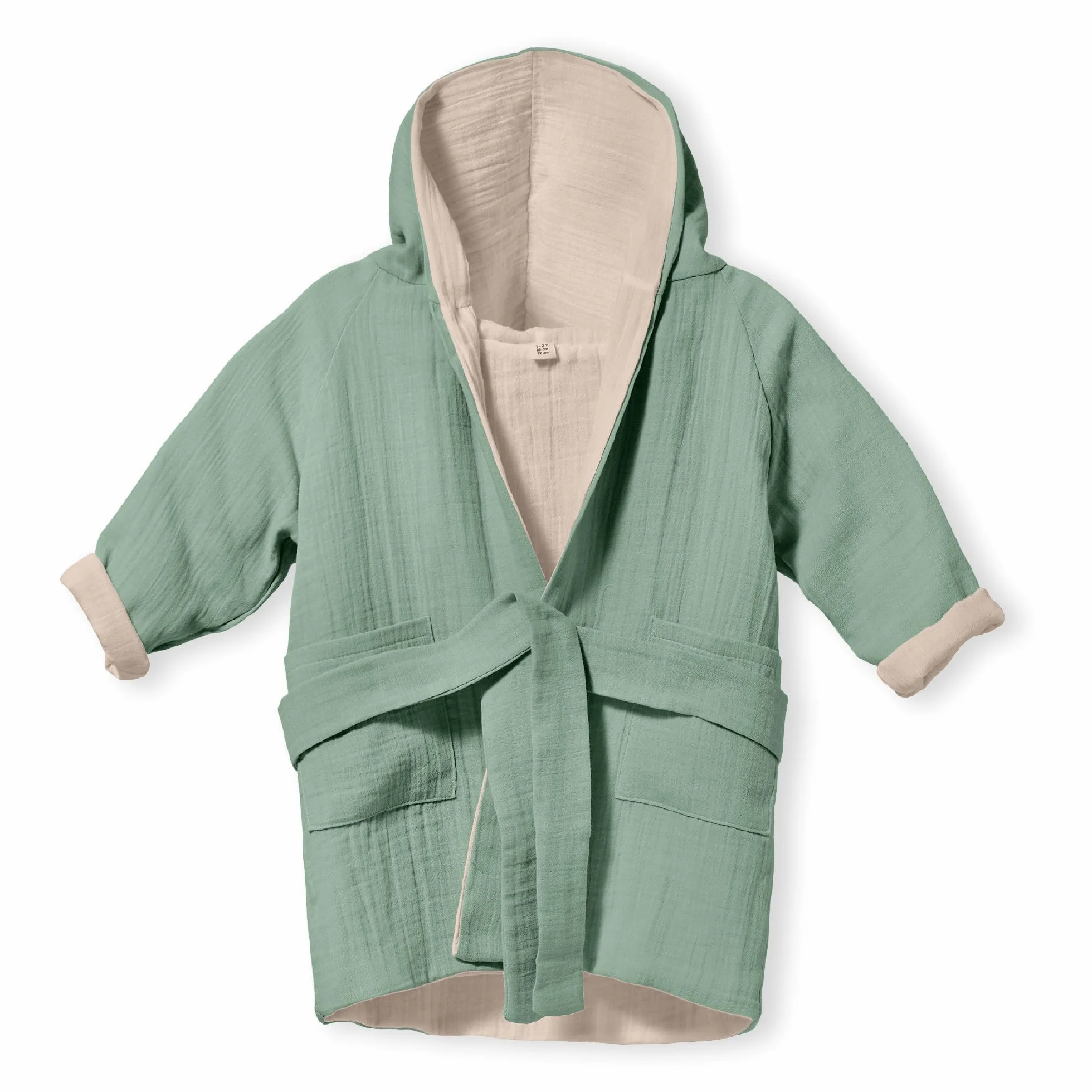 Albornoz infantil capucha | algodón muselina suave | Albornoz infantil para niñas y niños.