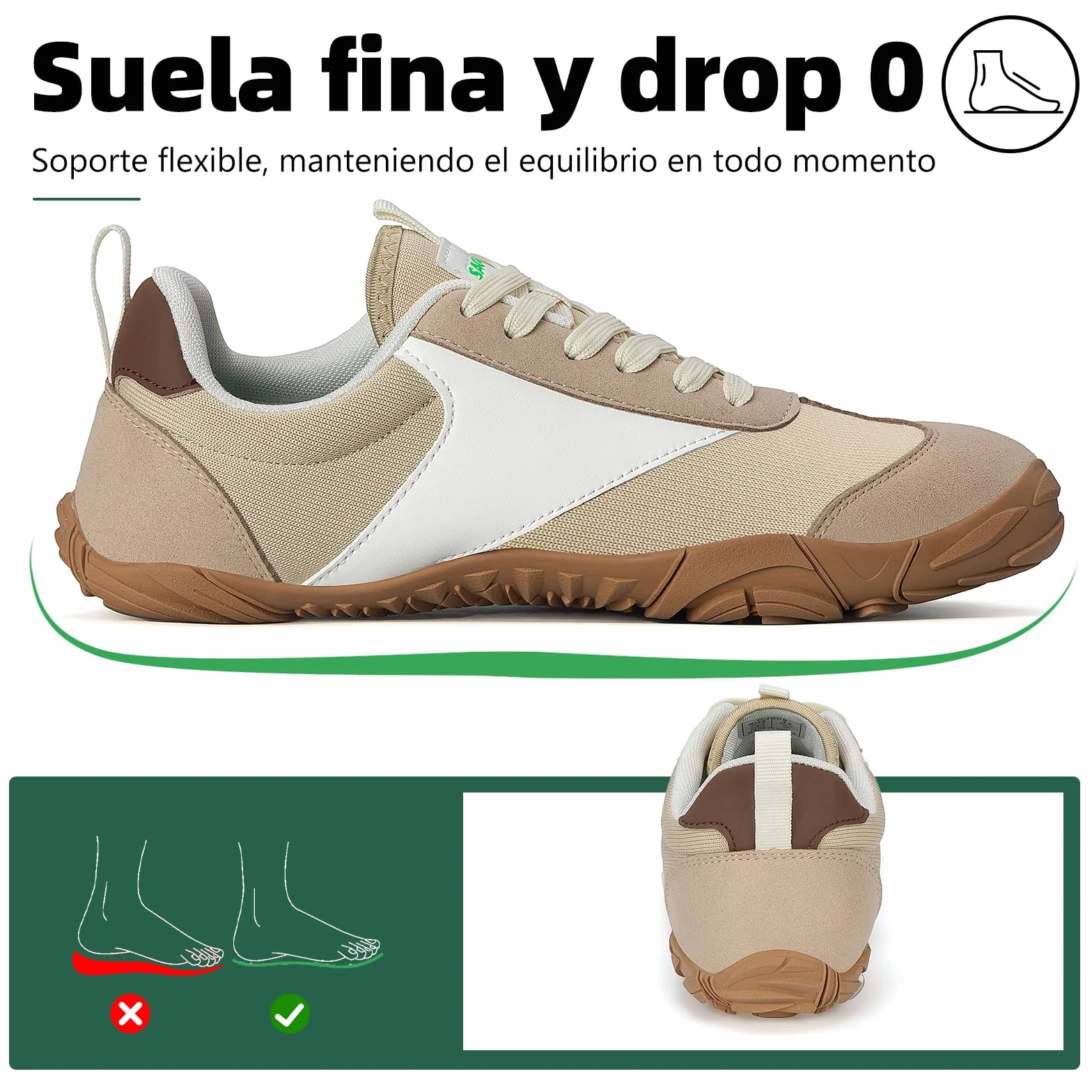 SAGUARO Zapatillas Barefoot Unisex Sneakers Descalzos Ligera Transpirable Antideslizante