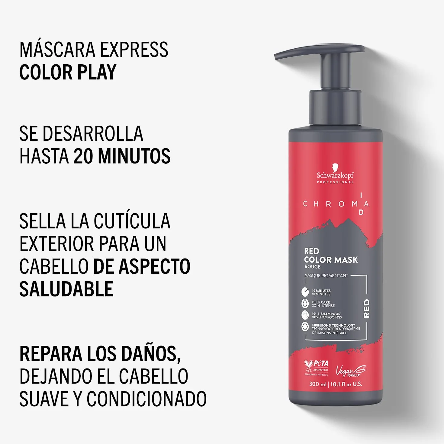 Schwarzkopf Professional CHROMA ID Bonding Color Mask Mascarilla de Color Semipermanente - Red - 300 ml