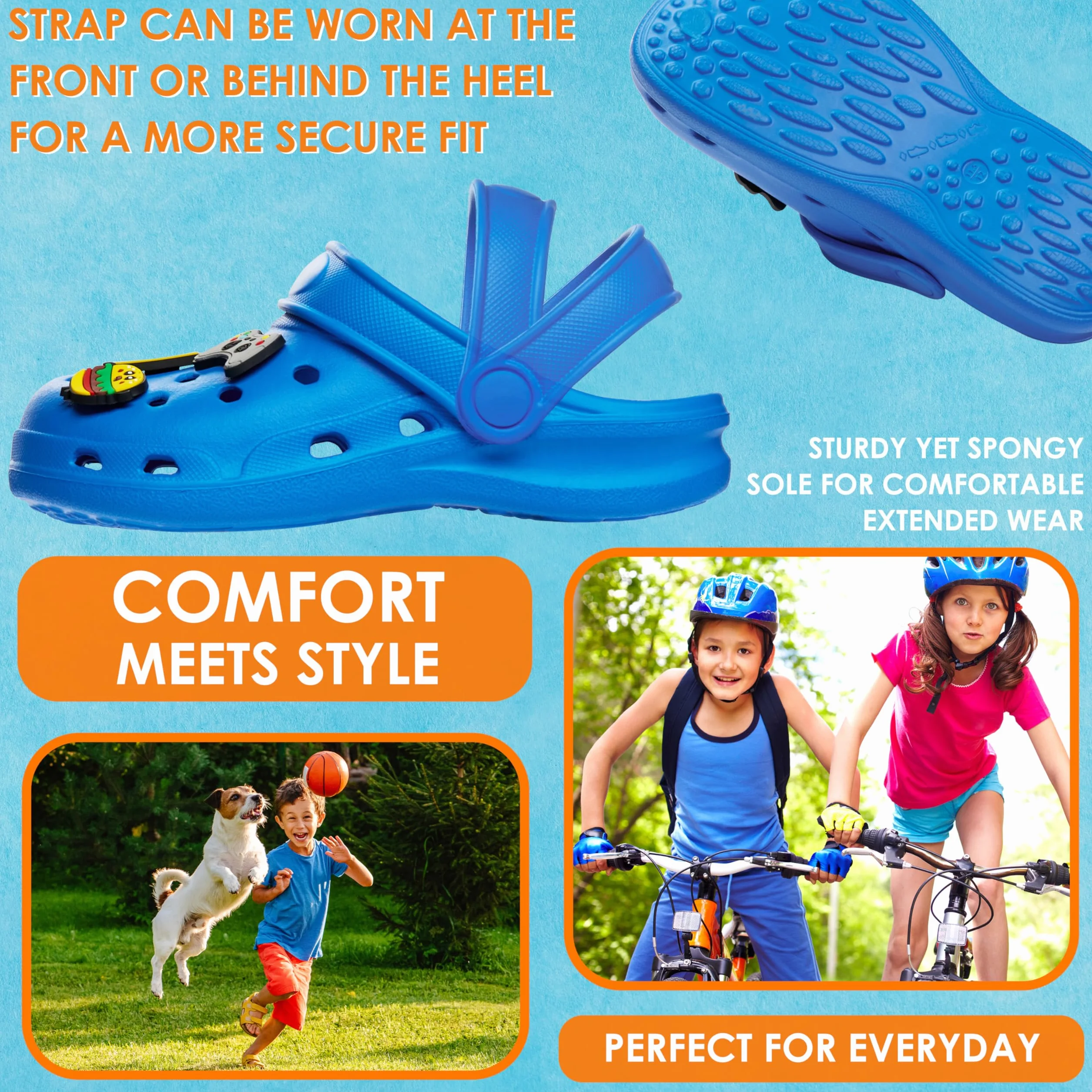 CityComfort Zuecos con Charms Removibles para Niño, Zuecos Playa y Piscina