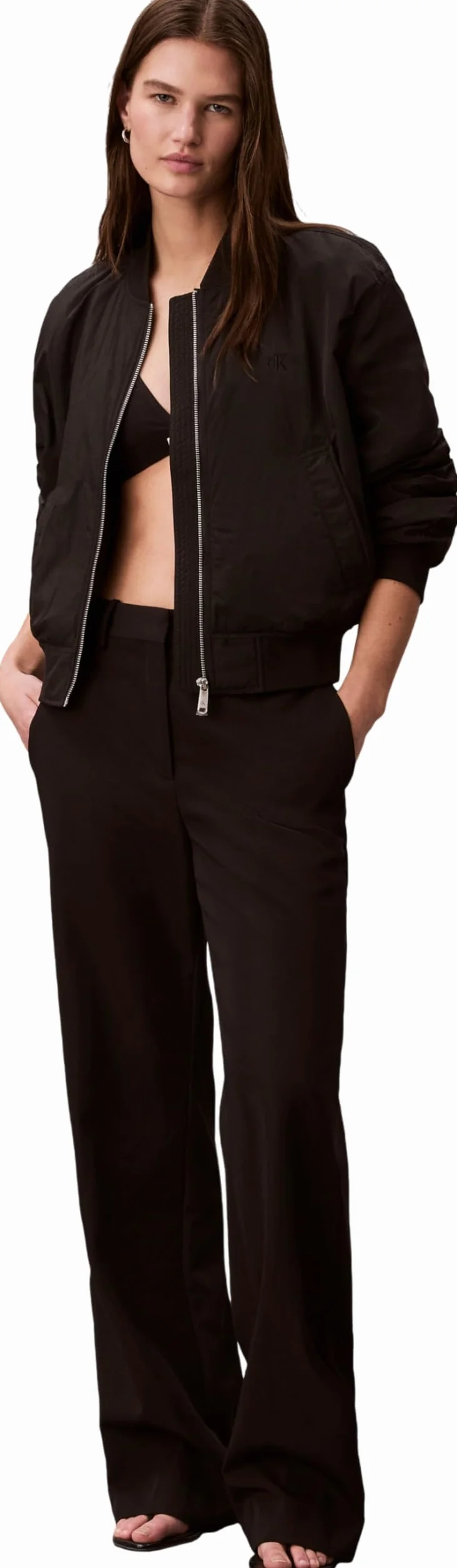 Calvin Klein Essential Nylon Bomber Jacket Lv047f505g Chaquetas Mujer