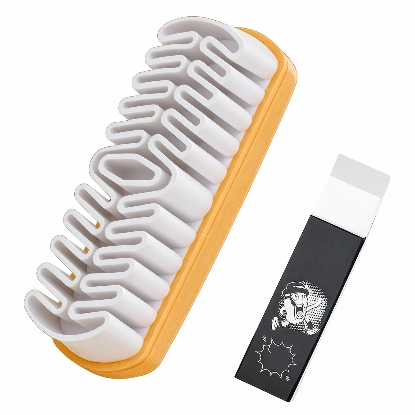 Suede Cleaner Cepillo Ante Zapatos, Juego de 2 Cepillo para Zapatos de Ante con Borrador de Limpieza, Cepillo para Limpiar Zapatos de Ante para Limpieza Protegiendo Todos los Cueros, Ante, Gamuza.