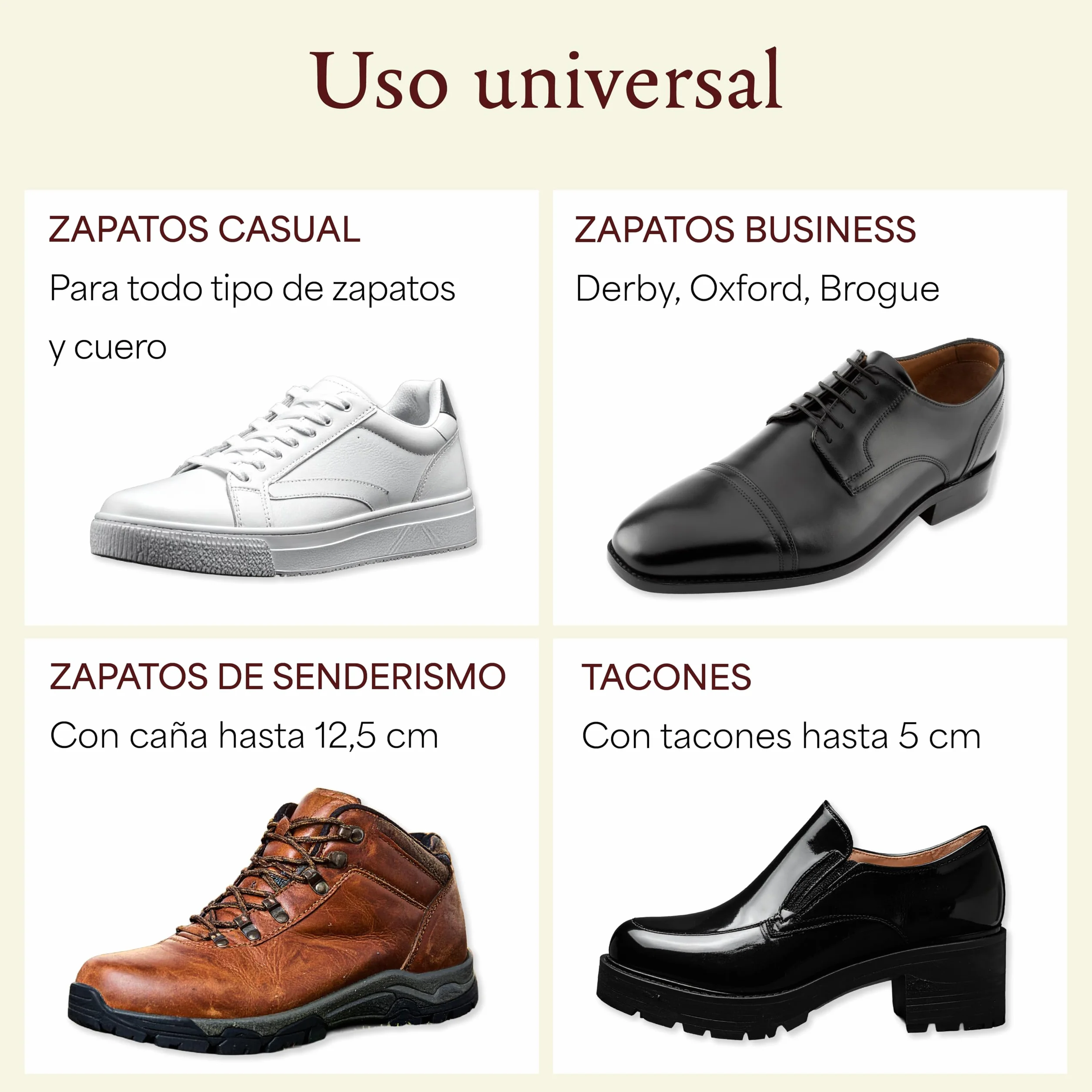 Langer & Messmer alargador de zapatos y botas para la puntera para mujeres contra la presión de los zapatos - de madera maciza de haya incl. spray alargador de cuero 50ml